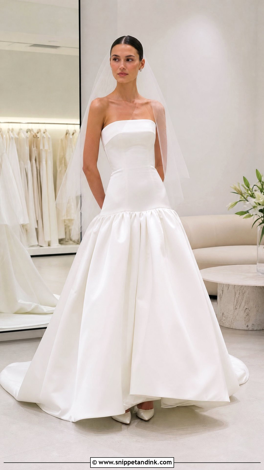 Drop Waist Wedding Gown - Snippet and Ink - 20 Wedding Gown Designs Brides