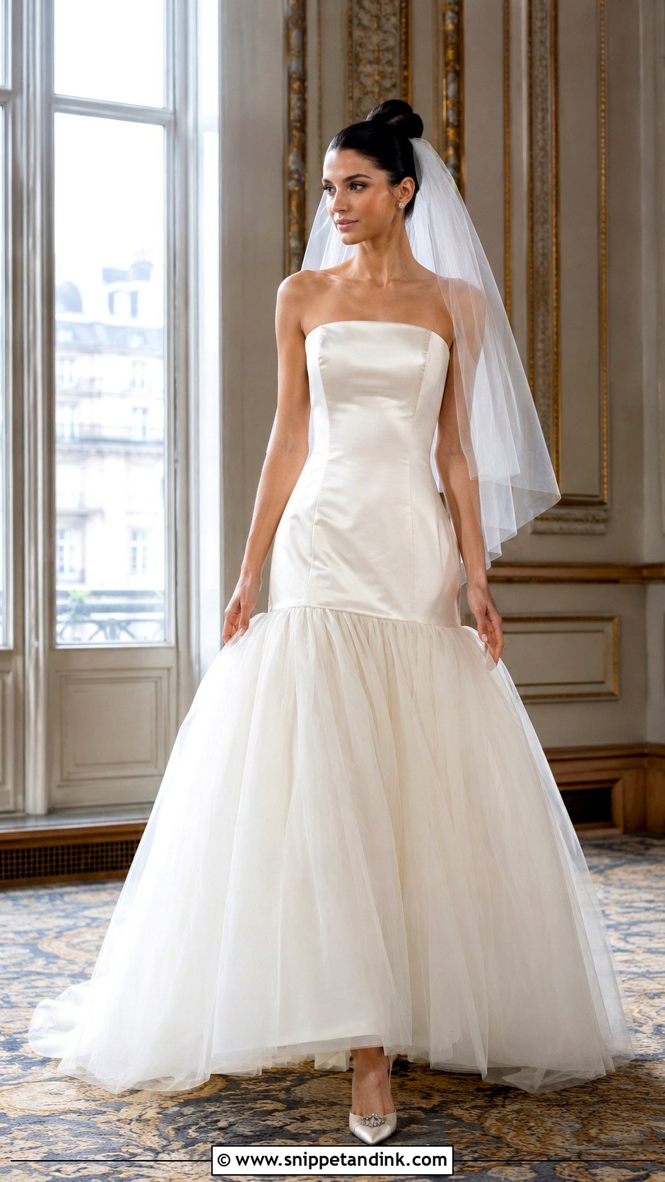 Drop Waist Wedding Gown - Snippet and Ink - 20 Latest Wedding Gowns Bridal Collection