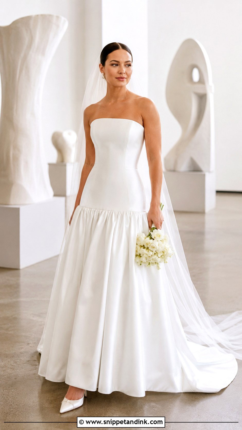 Drop Waist Wedding Gown - Snippet and Ink - 20 Modern Wedding Gown Ideas