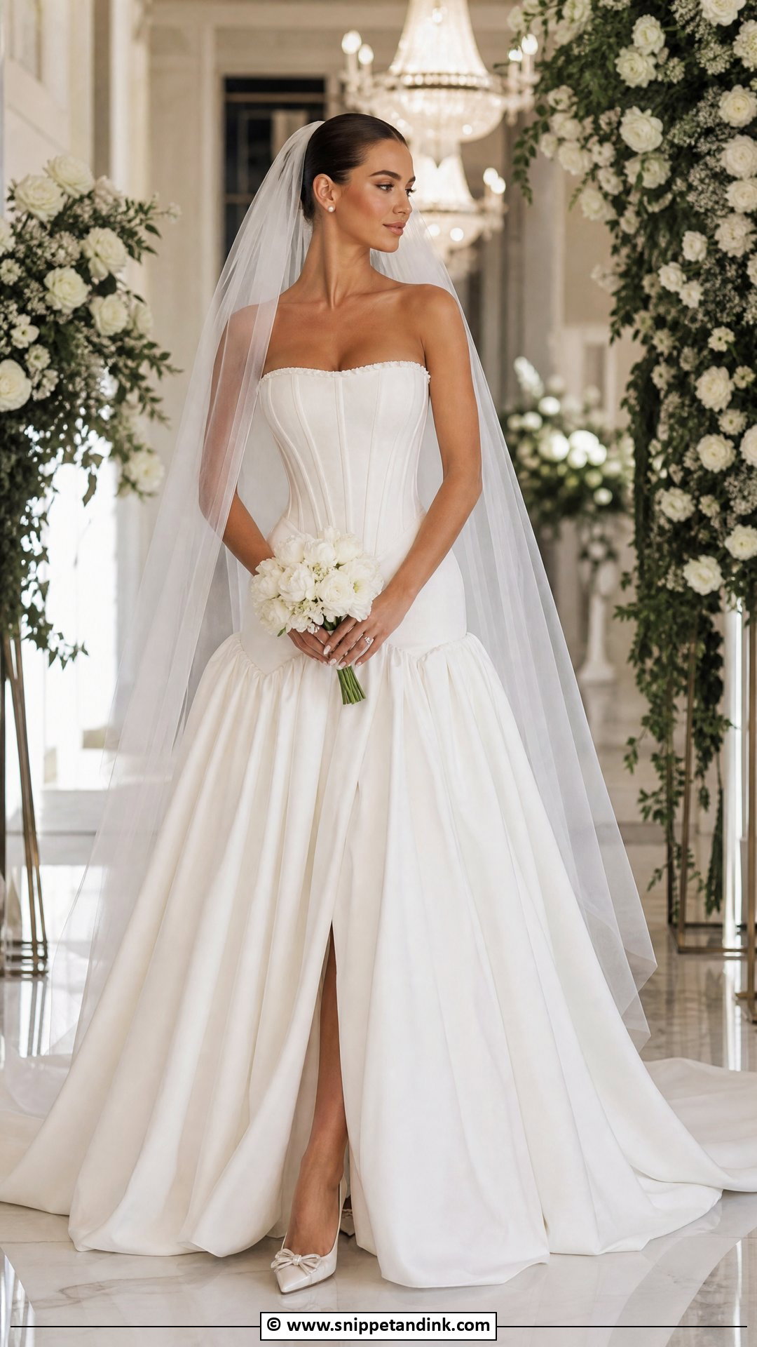 Drop Waist Wedding Gown - Snippet and Ink - 35 Latest Wedding Gowns