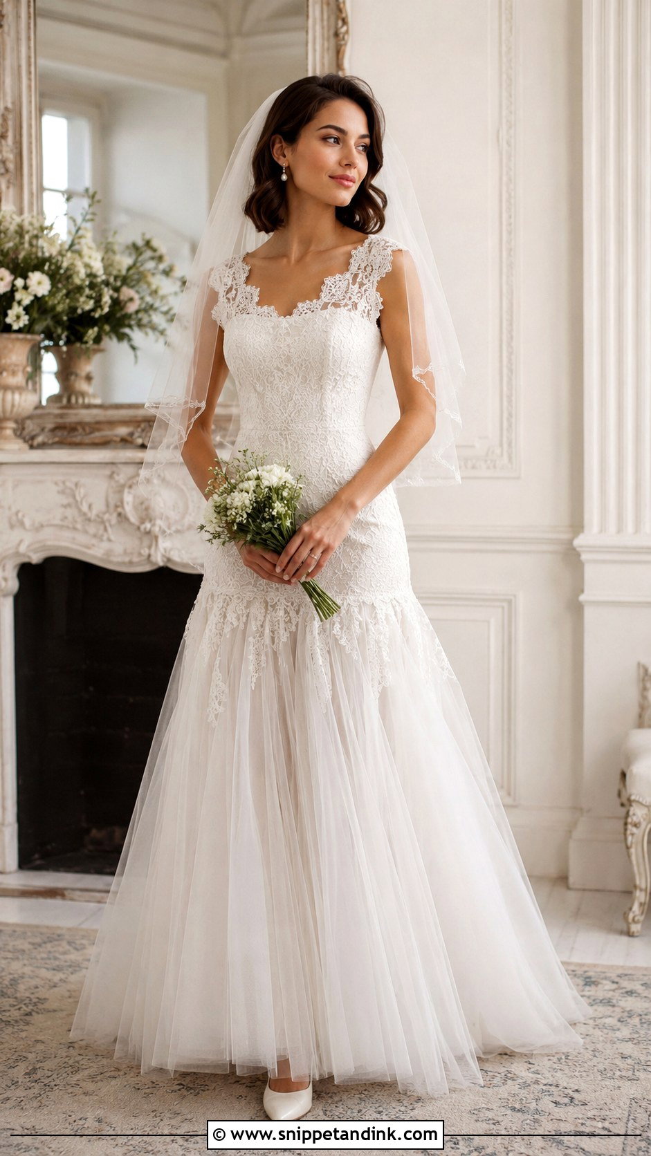 Drop Waist Wedding Gown - Snippet and Ink - 25 Wedding Gown Styles