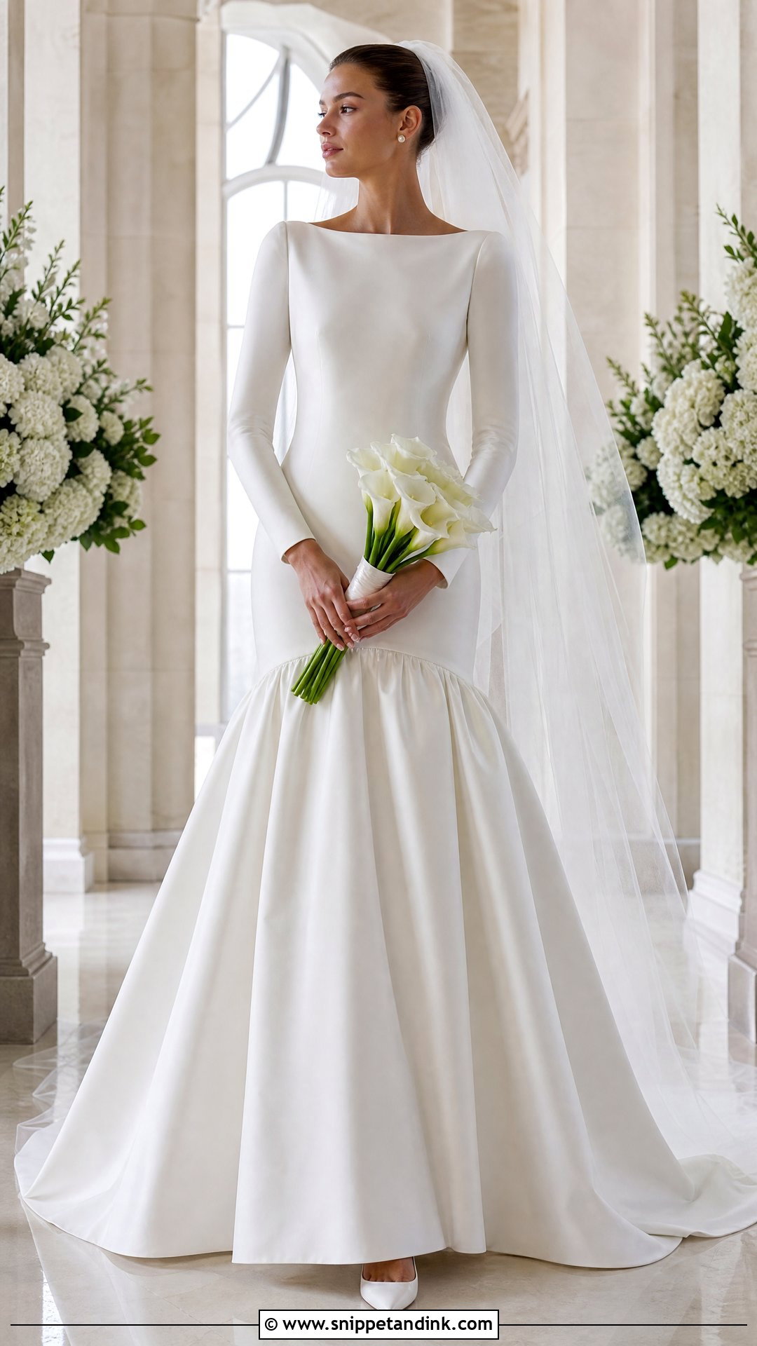 Drop Waist White Wedding Gown - Snippet and Ink - 20 White Wedding Gown Christian Brides Ideas