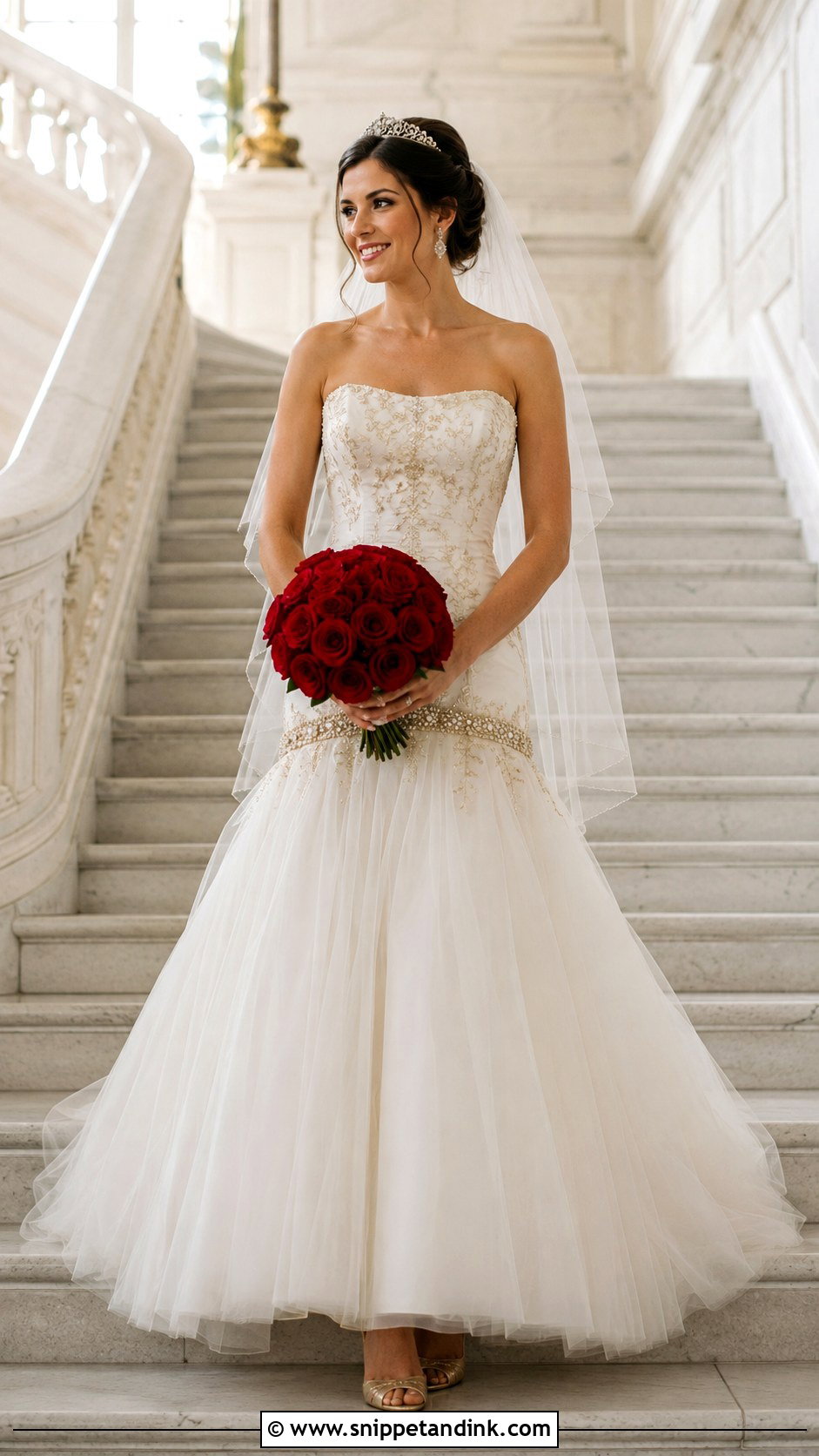 Dropped Waist Belle Wedding Dress - Snippet and Ink - 20 Belle Beauty and the Beast Wedding Dress Ideas