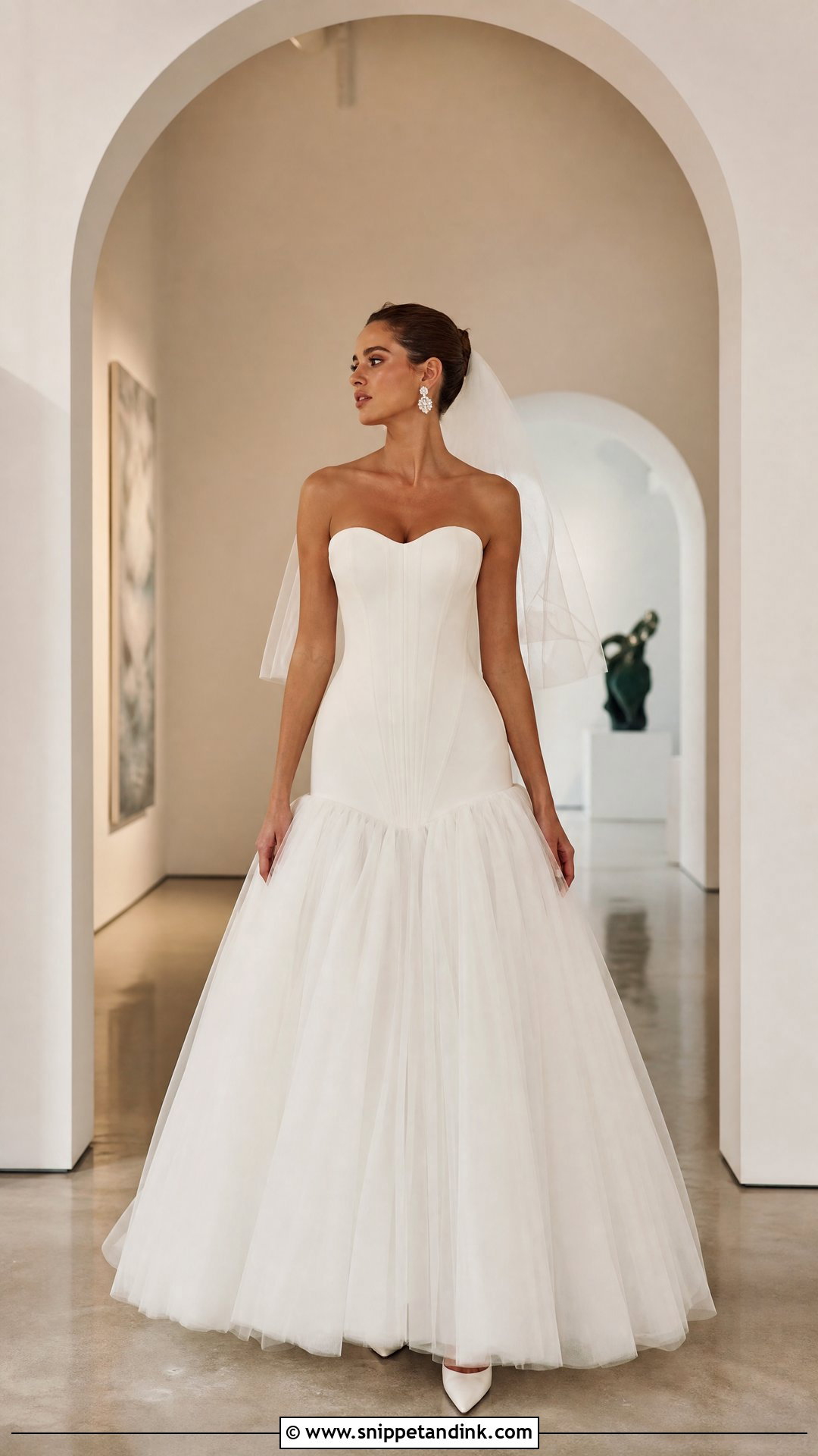 Dropped Waist Tulle Ball Gown Wedding Dress - Snippet and Ink - 20 Tulle Ball Gown Wedding Dress Ideas