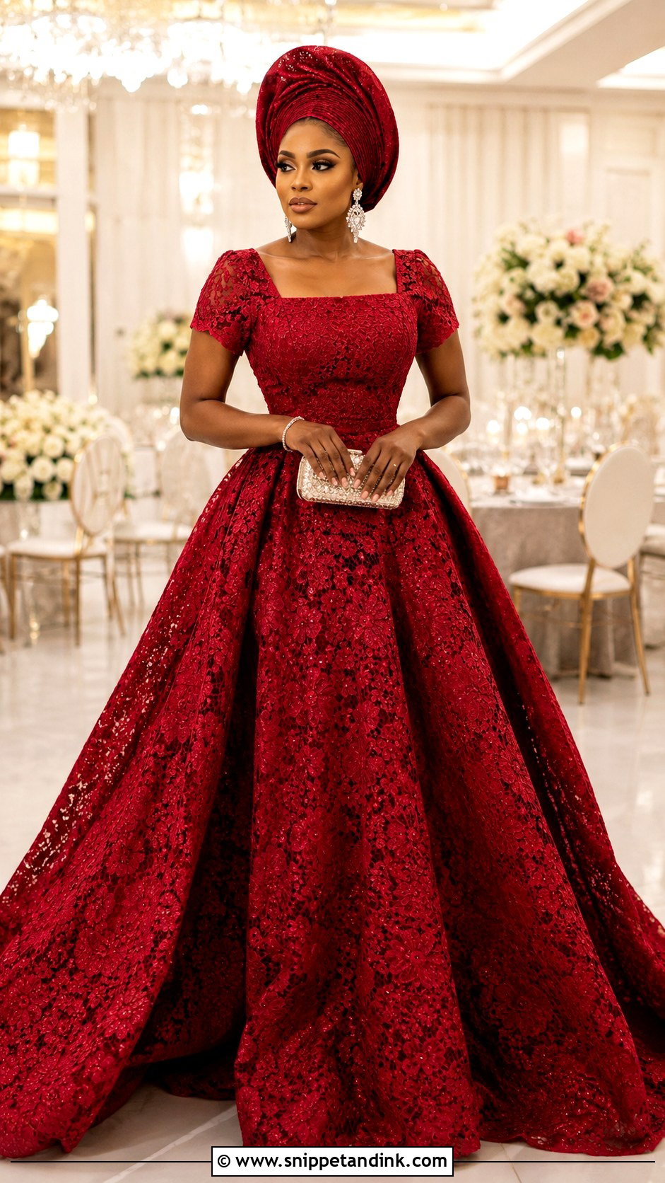 Dry Lace Ball Gown - Snippet and Ink - 20 Dry Lace Gown Styles