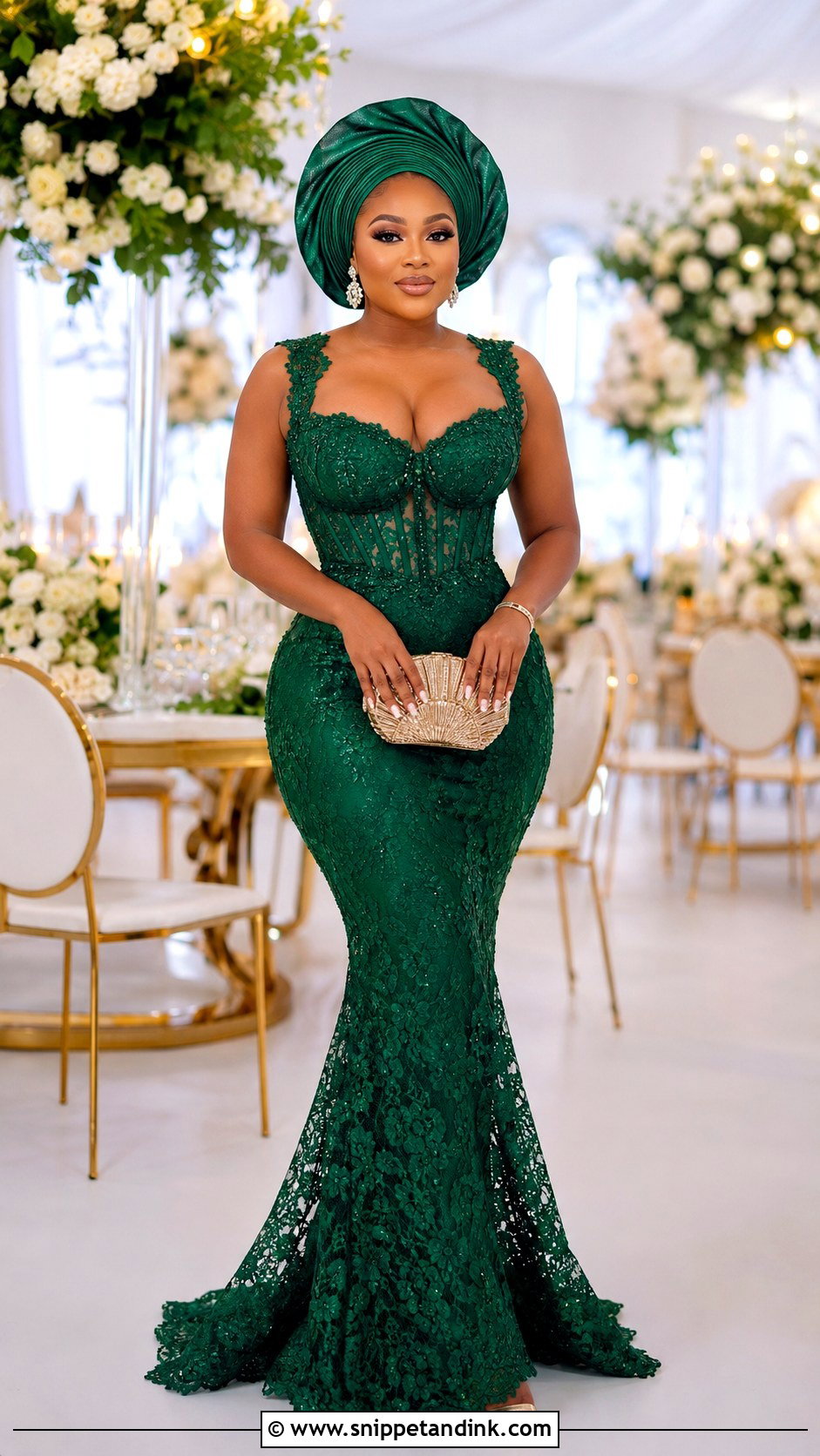 Dry Lace Corset Mermaid Gown - Snippet and Ink - 20 Dry Lace Gown Styles
