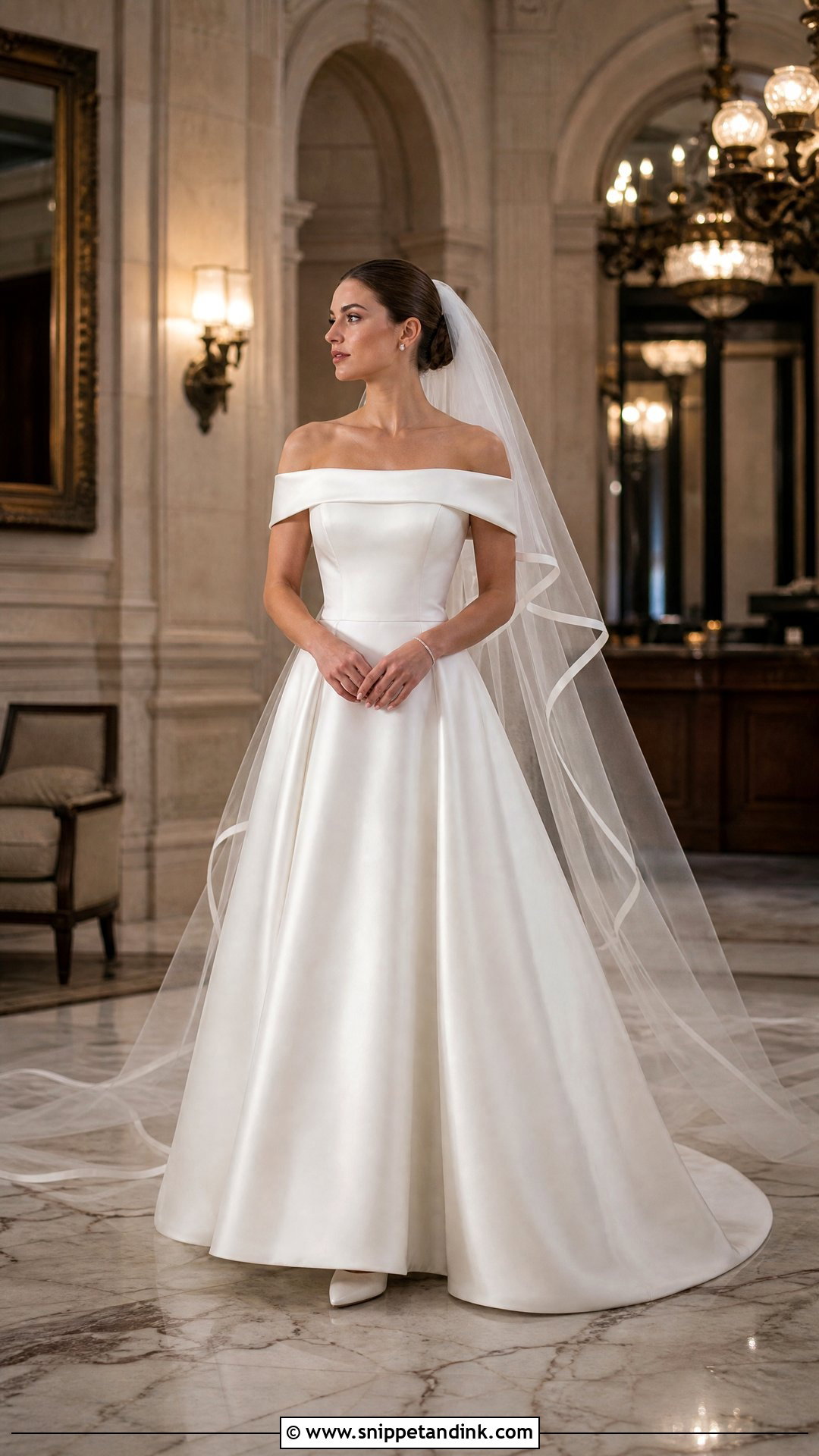 Duchess Satin A Line Wedding Dress - Snippet and Ink - 20 Wedding Dress Material Fabrics Ideas