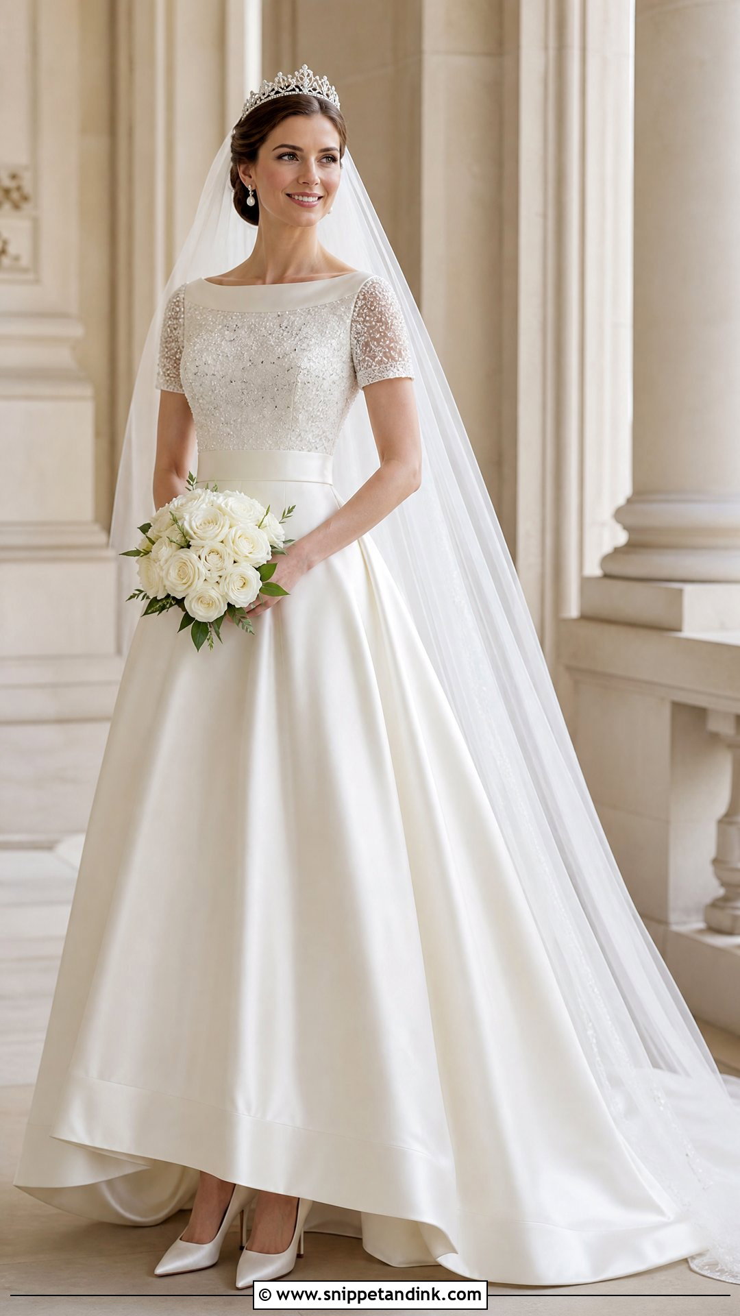 Duchess Satin Trim Wedding Dress - Snippet and Ink - 20 Princess Beatrice Wedding Dress Ideas