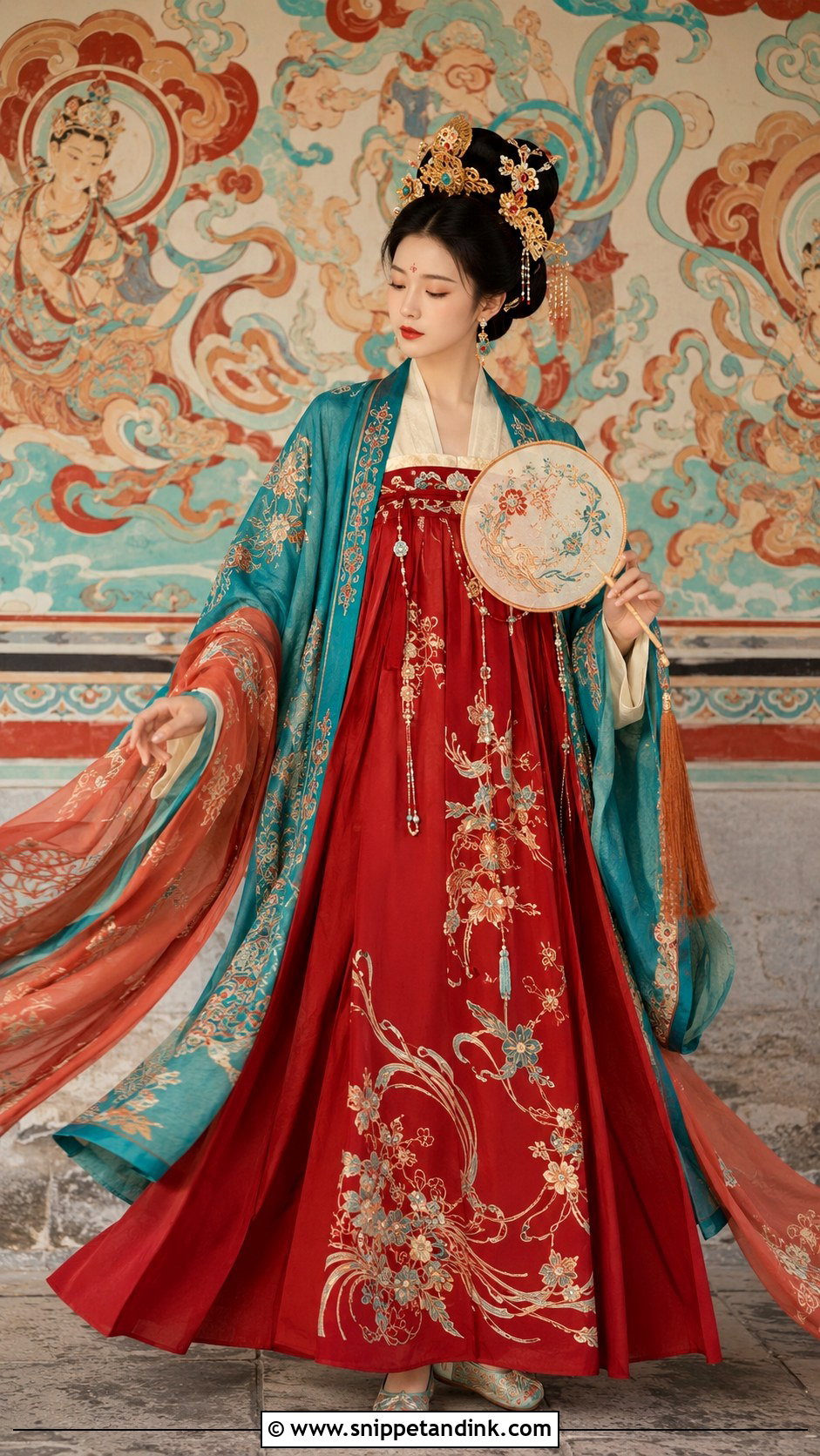 Dunhuang Inspired Hanfu Wedding Dress - Snippet and Ink - 20 Hanfu Wedding Dress Ideas