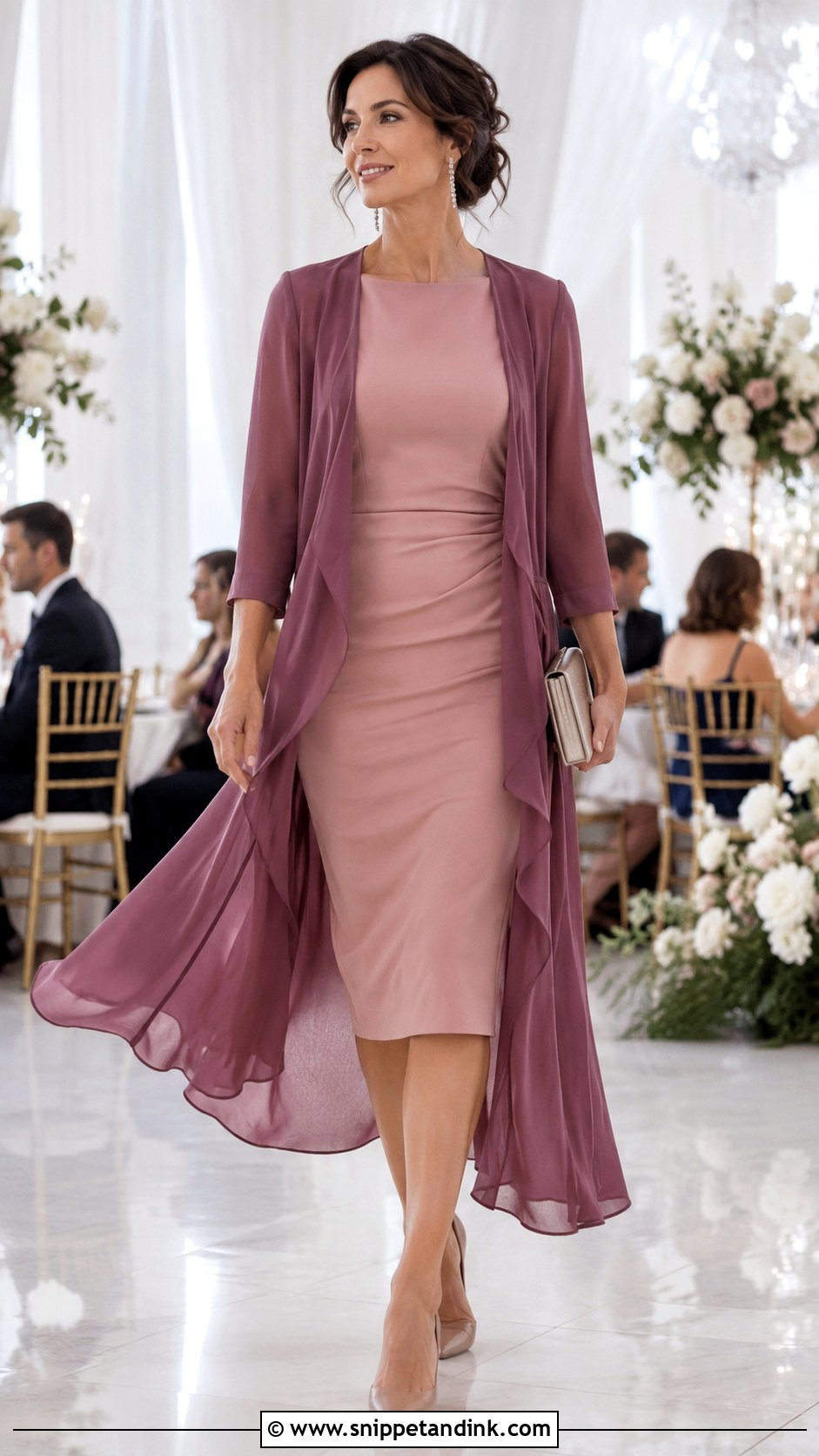 Duster Jacket With Sheath Dress - Snippet and Ink - 20 Jackets to Wear with Dresses to Wedding