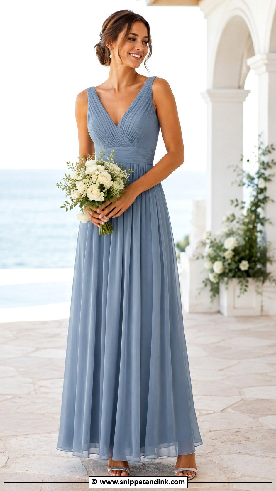 Dusty Blue Bridal Party Dress - Snippet and Ink - 30 Bridal Party Dresses