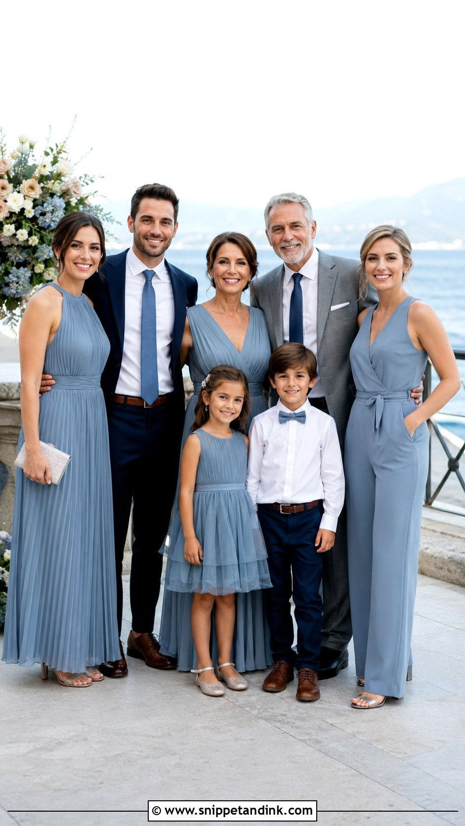 Dusty Blue Family Wedding Attire - Snippet and Ink - 20 Family Wedding Attire Ideas