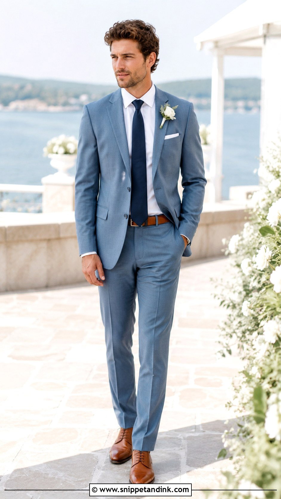 Dusty Blue Groomsman Suit - Snippet and Ink - 20 Groomsman Suits