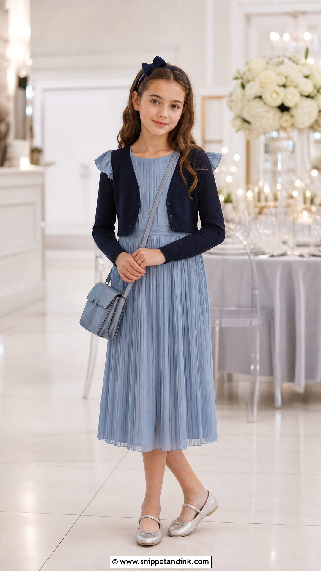 Dusty Blue Pleated Wedding Dress - Snippet and Ink - 20 Dress for Girls 10 12 Wedding Ideas