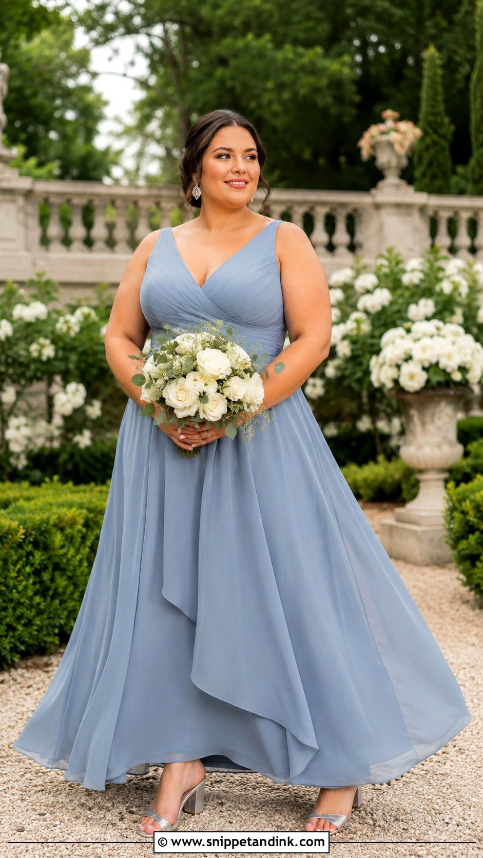 Dusty Blue Plus Size Wedding Dress - Snippet and Ink - 20 Dusty Blue Wedding Dress Ideas