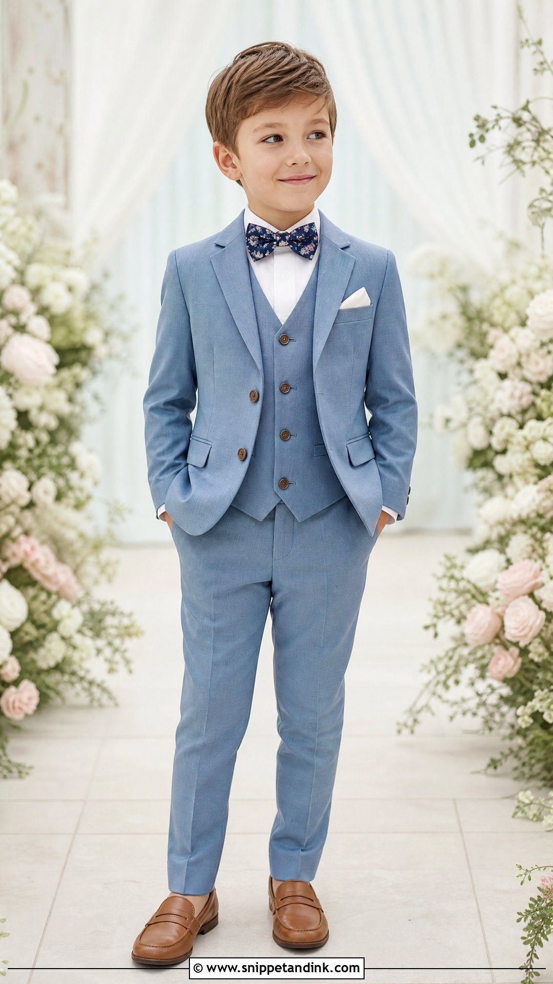 Dusty Blue Ring Bearer Outfit - Snippet and Ink - 20 Ringbearers Outfits
