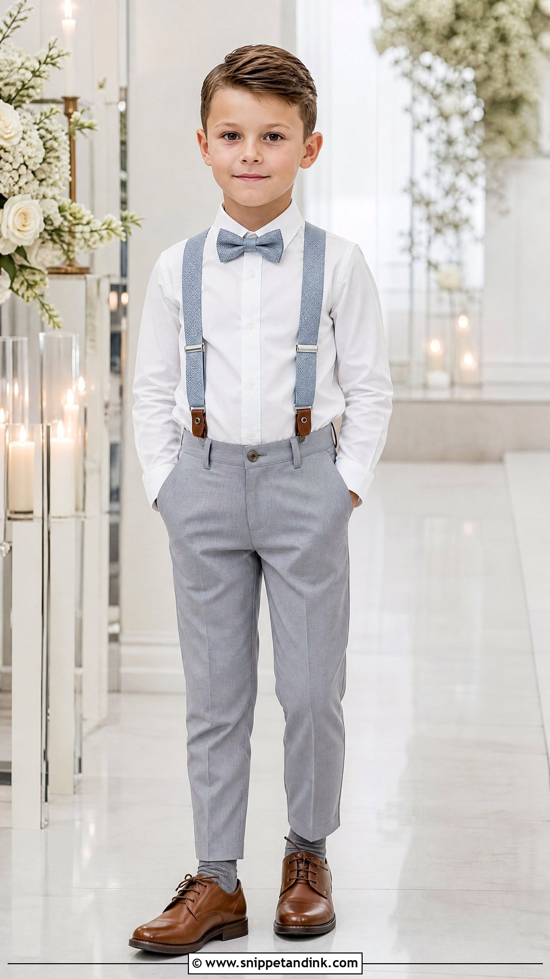 Dusty Blue Ring Bearer Suspenders Outfit - Snippet and Ink - 20 Ring Bearer Suspenders Outfit Ideas