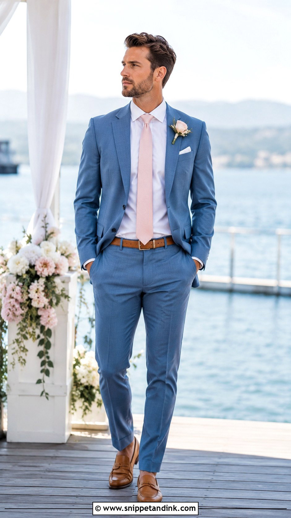 Dusty Blue Suit Bridesman Attire - Snippet and Ink - 20 Bridesmen Attire Ideas