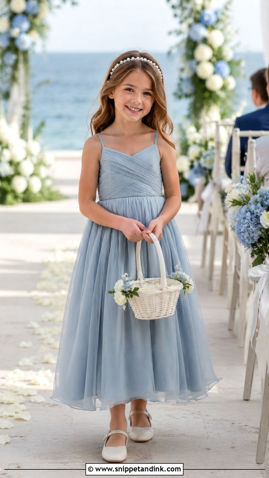 Dusty Blue Wedding Dress For Girls - Snippet and Ink - 25 Wedding Dresses for Girls