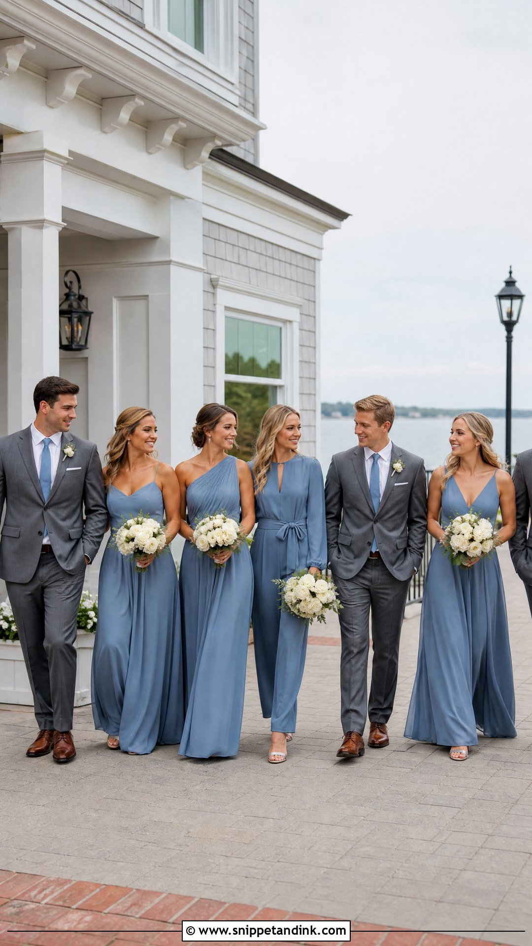 Dusty Blue Wedding Party Attire - Snippet and Ink - 20 Wedding Party Attire Ideas