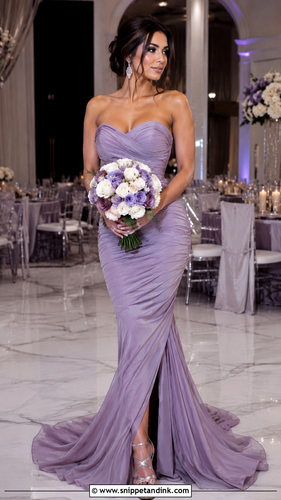 Dusty Lavender Mermaid Wedding Dress - Snippet and Ink - 25 Light Purple Wedding Dress Ideas