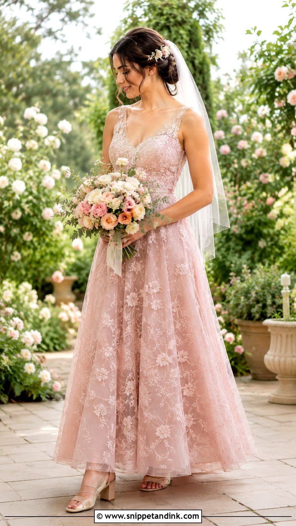 Dusty Pink Garden Wedding Dress - Snippet and Ink - 25 Dusty Pink Wedding Dress Ideas
