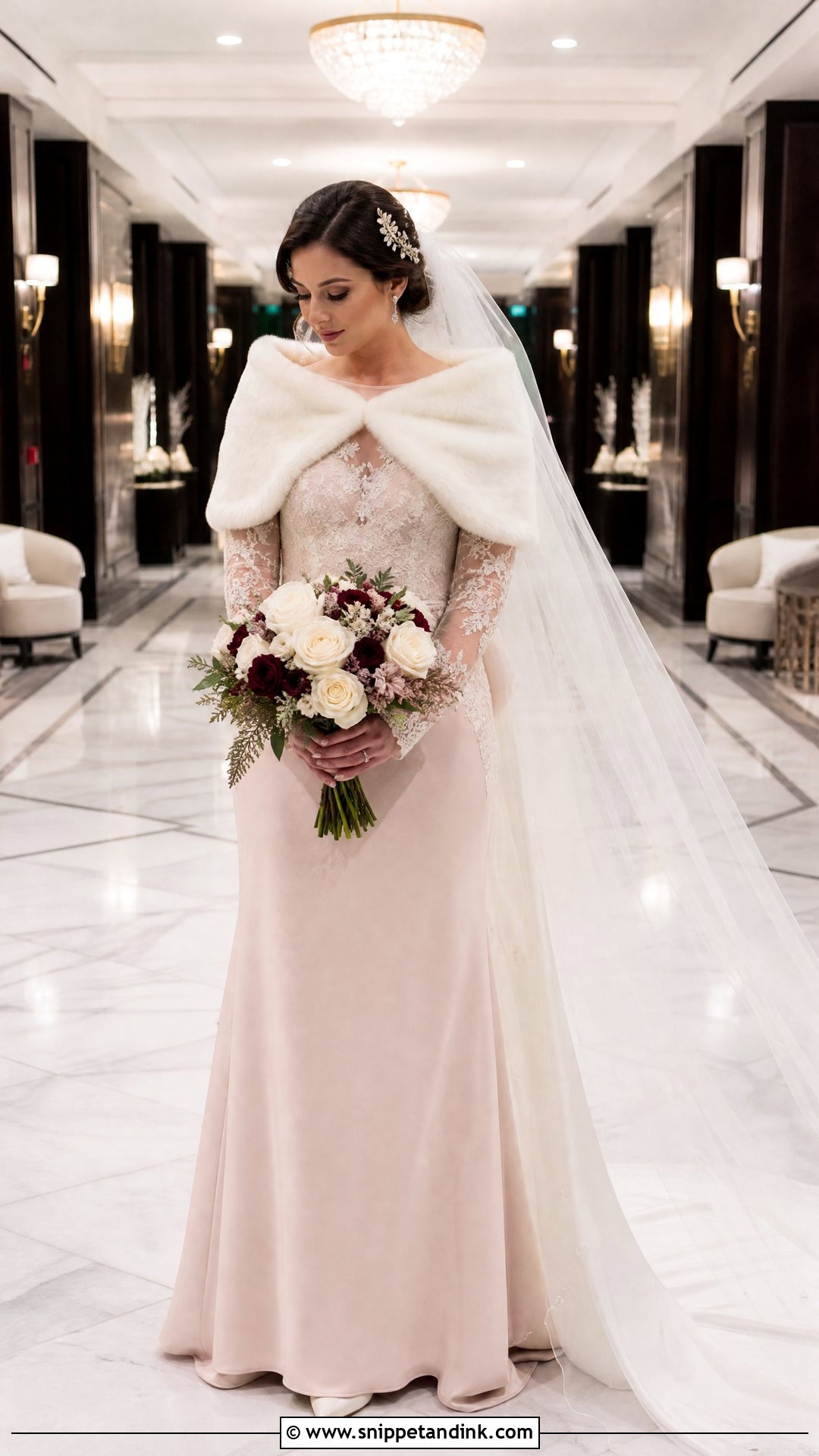 Dusty Pink Long Sleeve Wedding Dress - Snippet and Ink - 20 Dusty Pink Wedding Dress Outfit Ideas