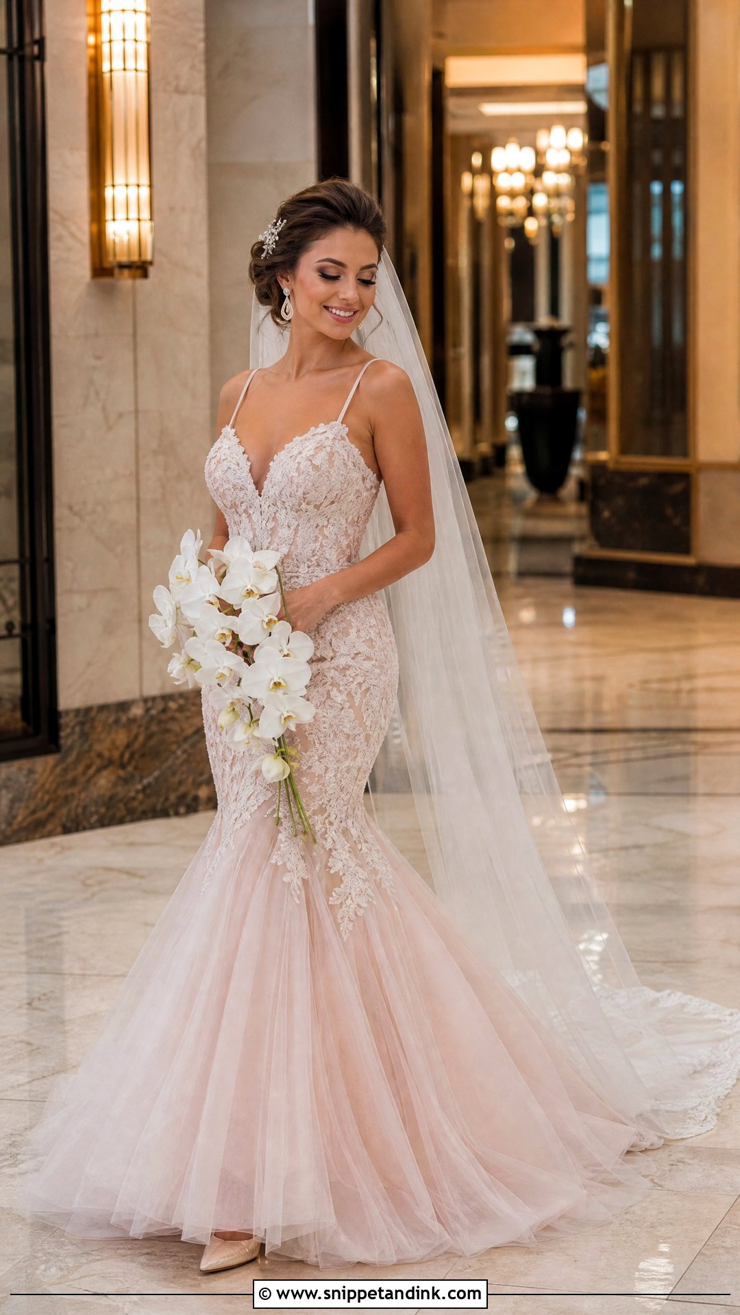 Dusty Pink Mermaid Wedding Dress - Snippet and Ink - 20 Dusty Pink Wedding Dress Outfit Ideas