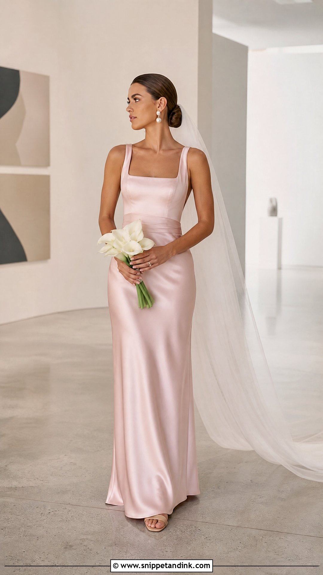Dusty Pink Satin Wedding Dress - Snippet and Ink - 20 Dusty Pink Wedding Dress Outfit Ideas