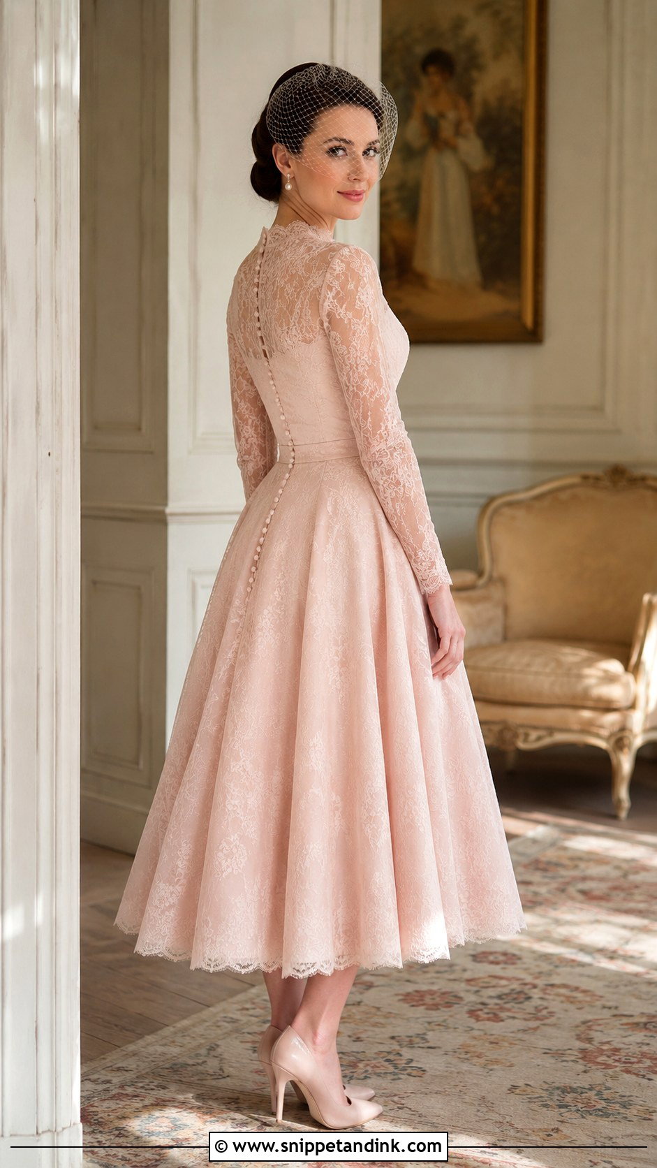 Dusty Pink Vintage Wedding Dress - Snippet and Ink - 25 Dusty Pink Wedding Dress Ideas