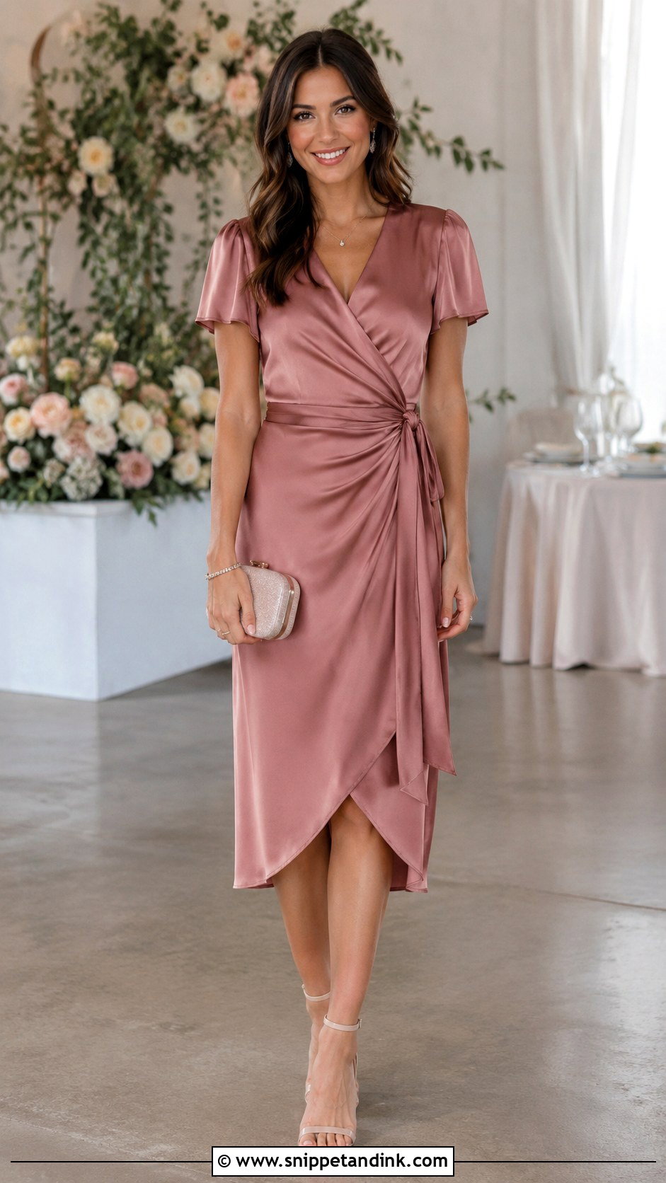 Dusty Rose Dress Wedding Outfit - Snippet and Ink - 25 Siders Wedding Outfits