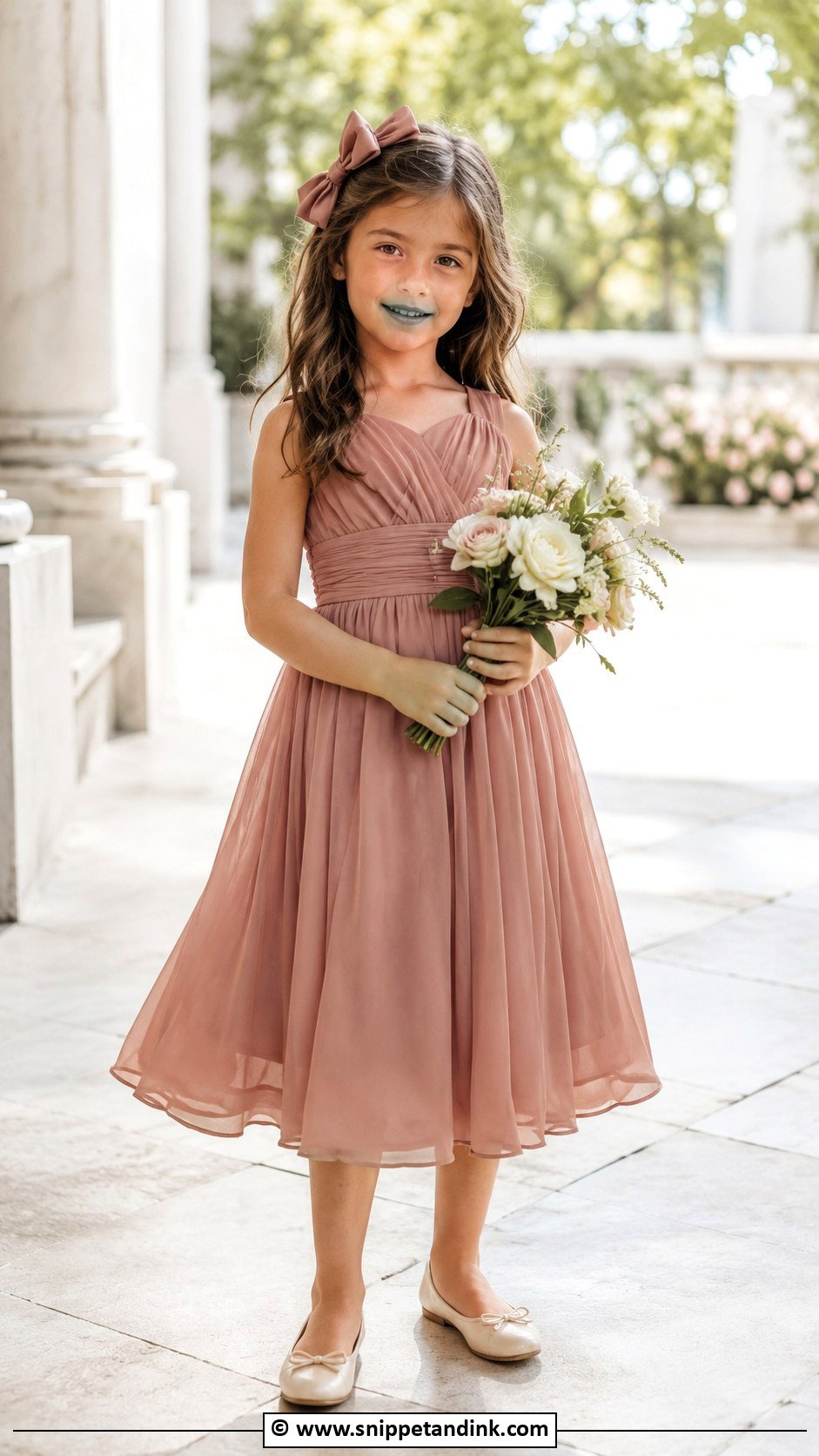 Dusty Rose Flower Girl Dress - Snippet and Ink - 30 Wedding Dresses for Kids