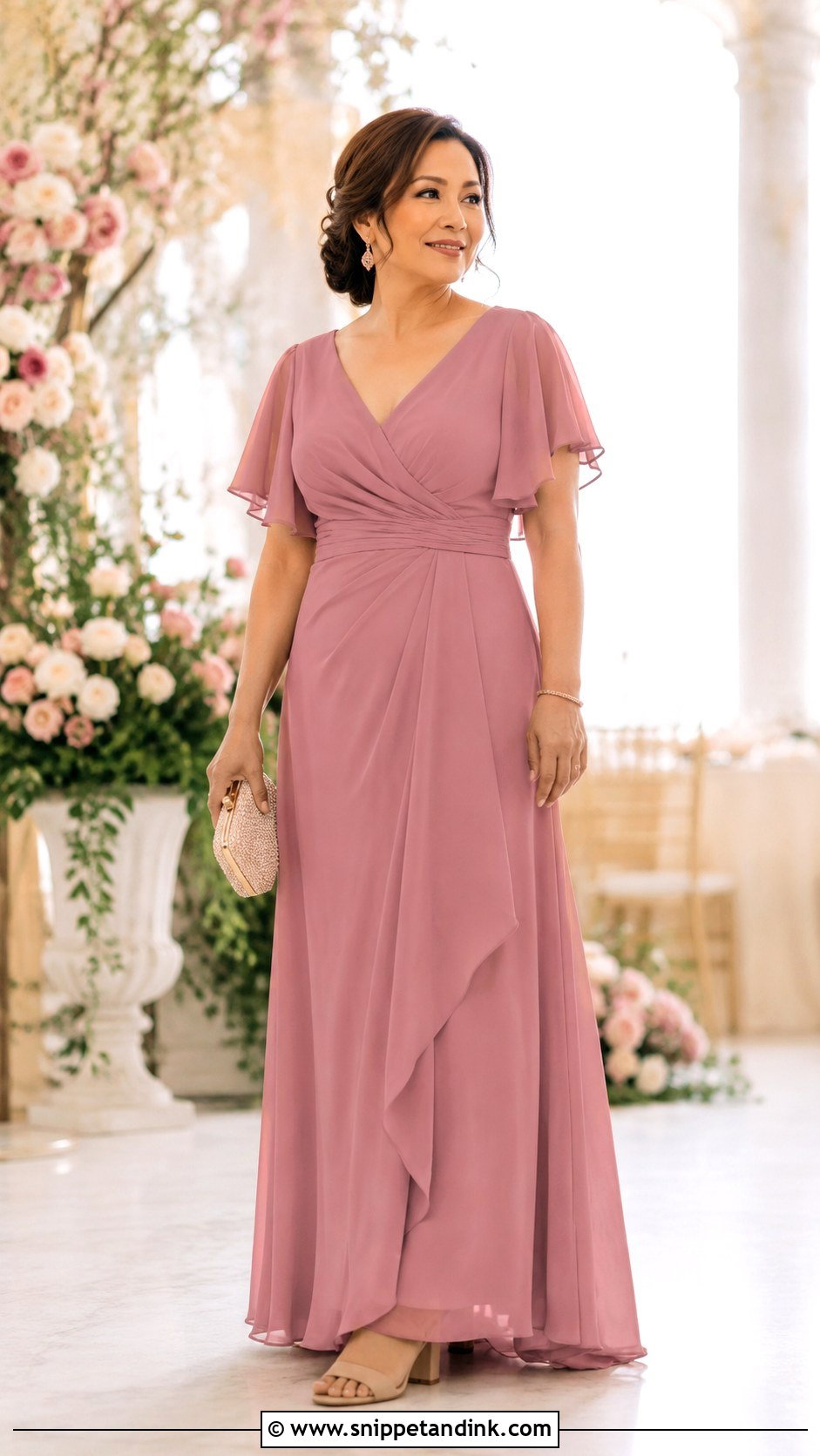 Dusty Rose Ninang Gown - Snippet and Ink - 25 Ninang Dress for Wedding Philippines Ideas