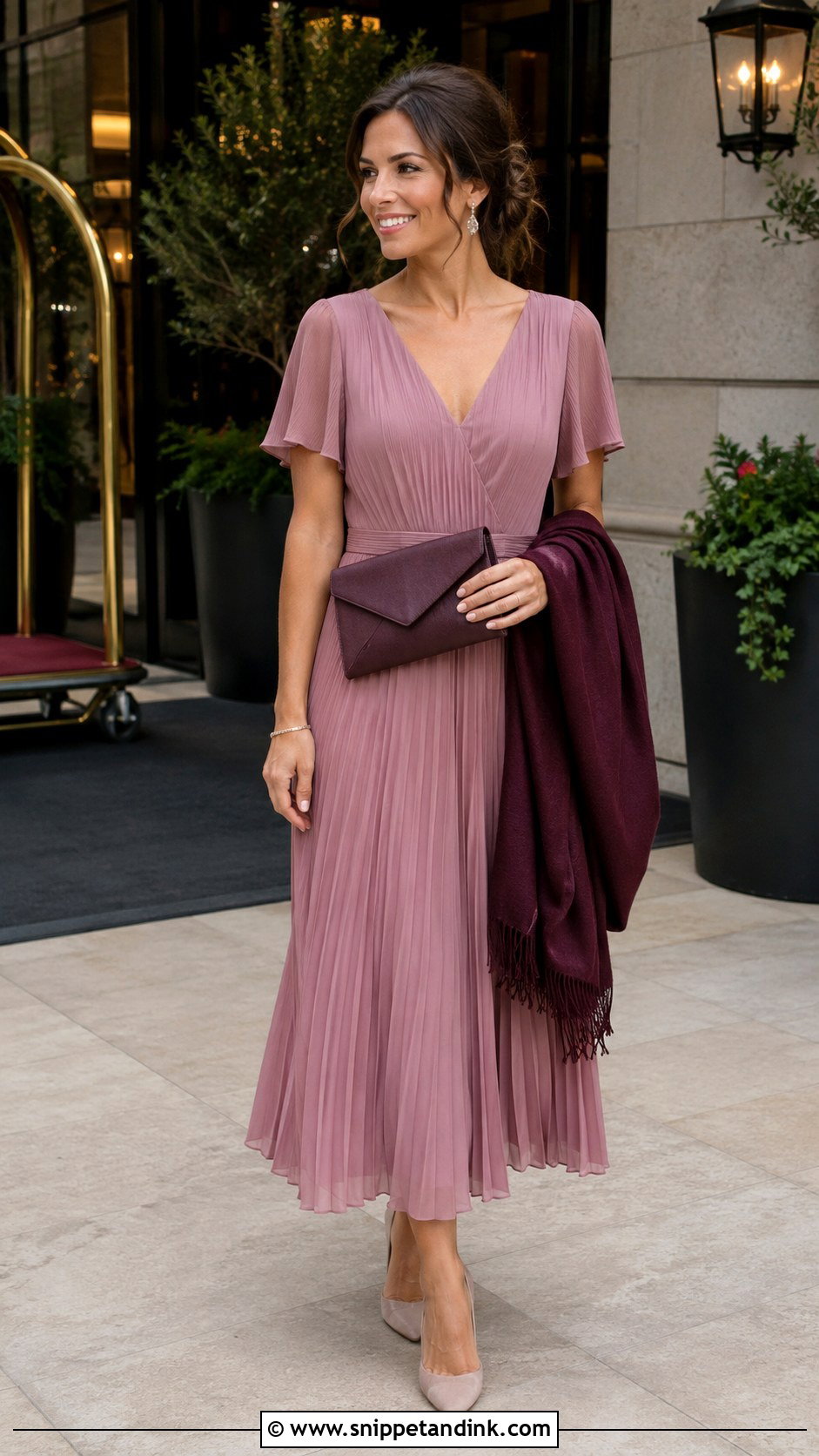 Dusty Rose September Wedding Guest Dress - Snippet and Ink - 20 September Wedding Dress Ideas