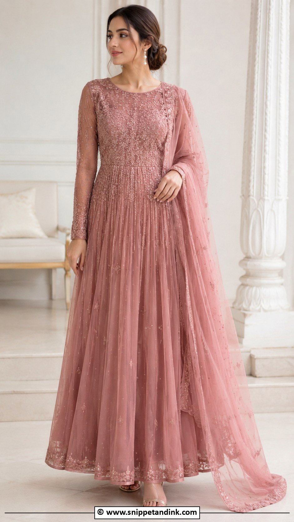 Dusty Rose Valima Maxi - Snippet and Ink - 25 Valima Dress Ideas