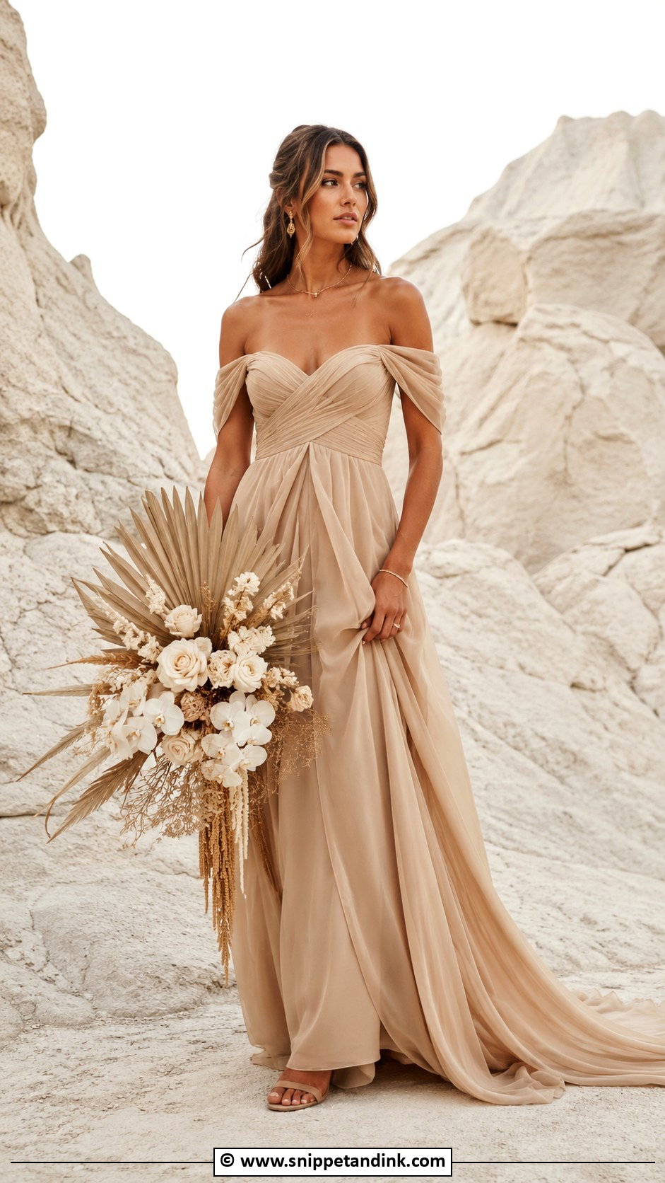 Earthy Desert Wedding Dress - Snippet and Ink - 30 Earthy Wedding Dresses