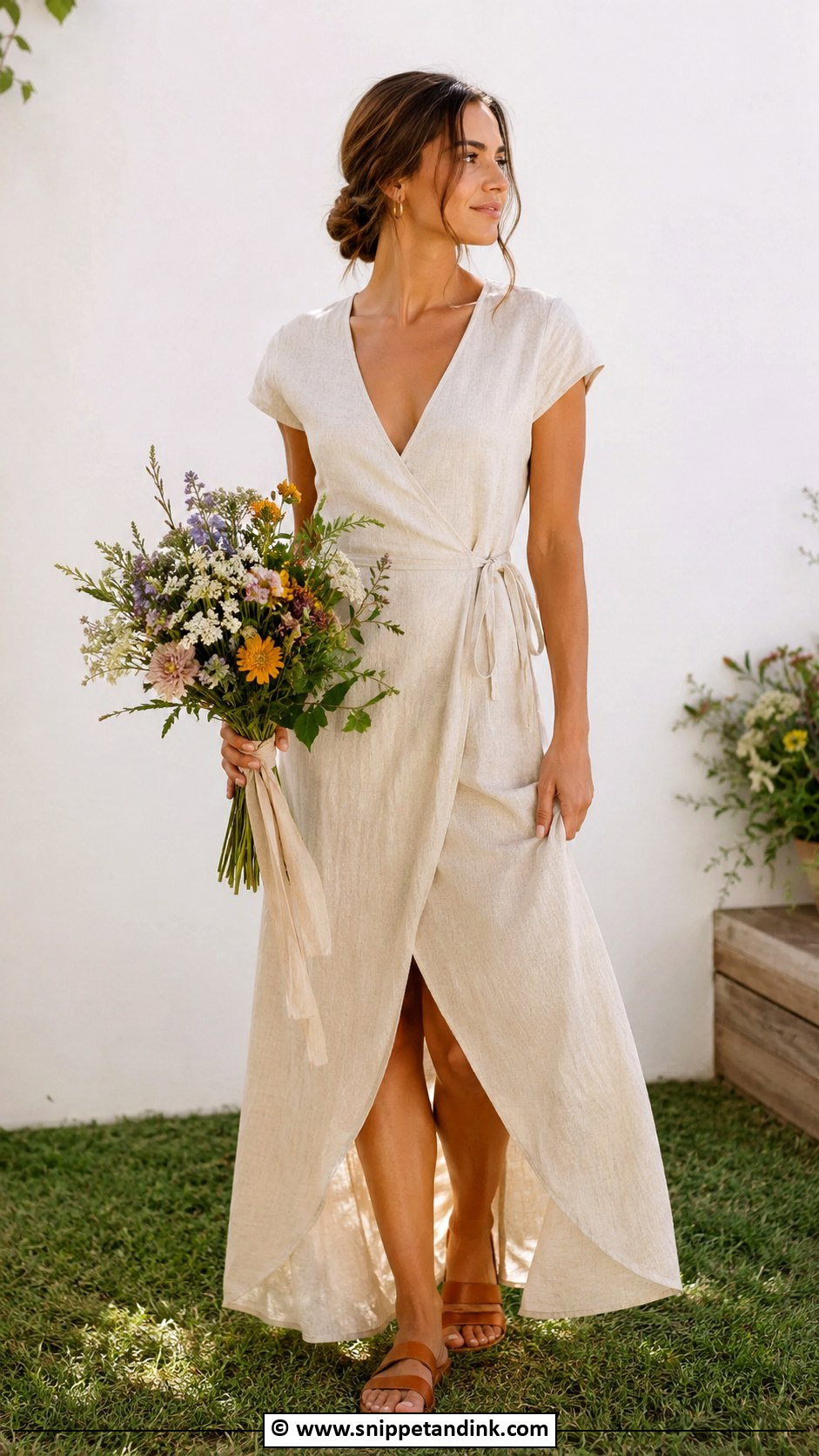 Earthy Linen Wedding Dress - Snippet and Ink - 30 Earthy Wedding Dresses