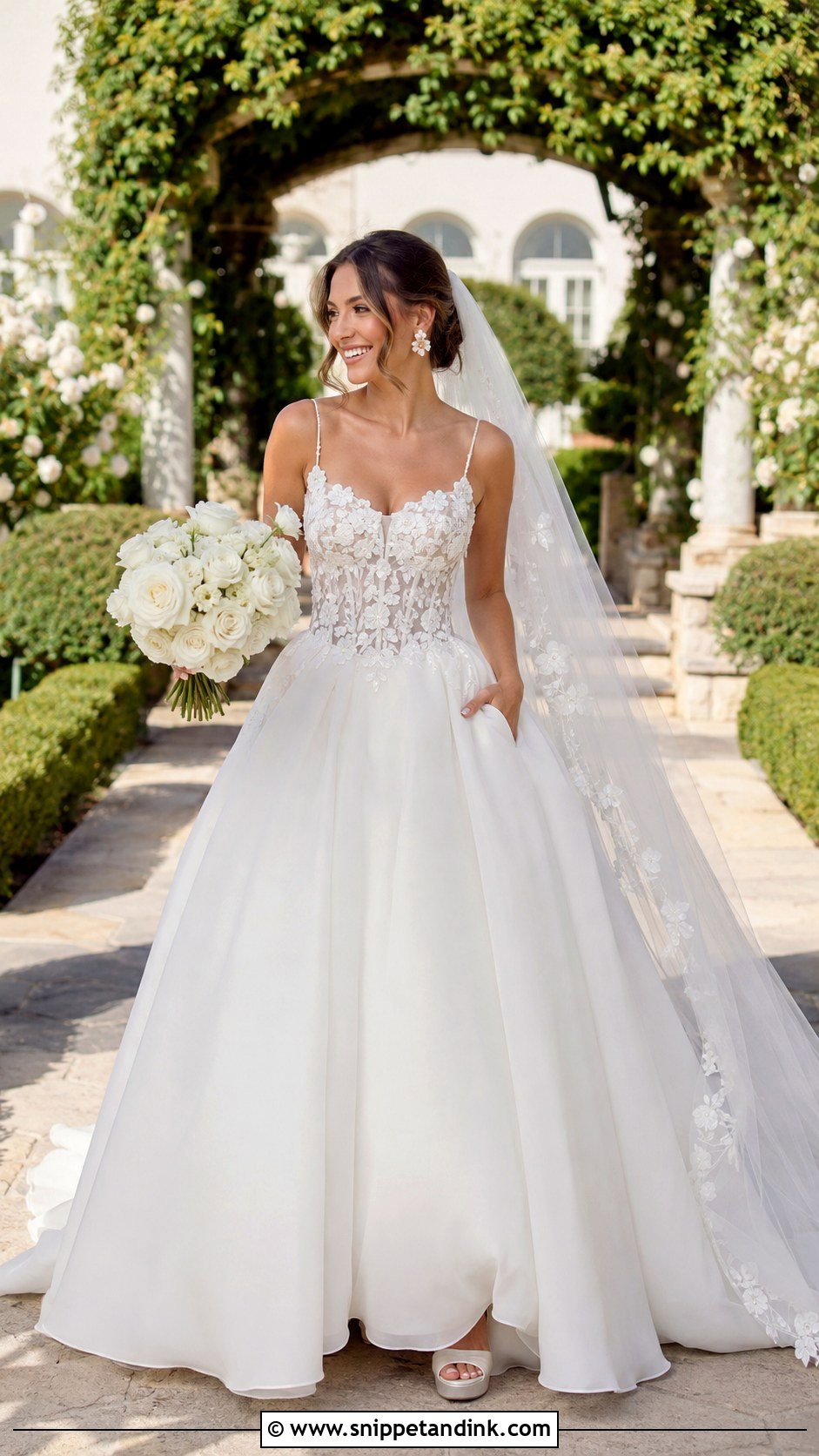 Eddy K Basque Waist Ball Gown - Snippet and Ink - 20 Eddy K Wedding Dress Ideas