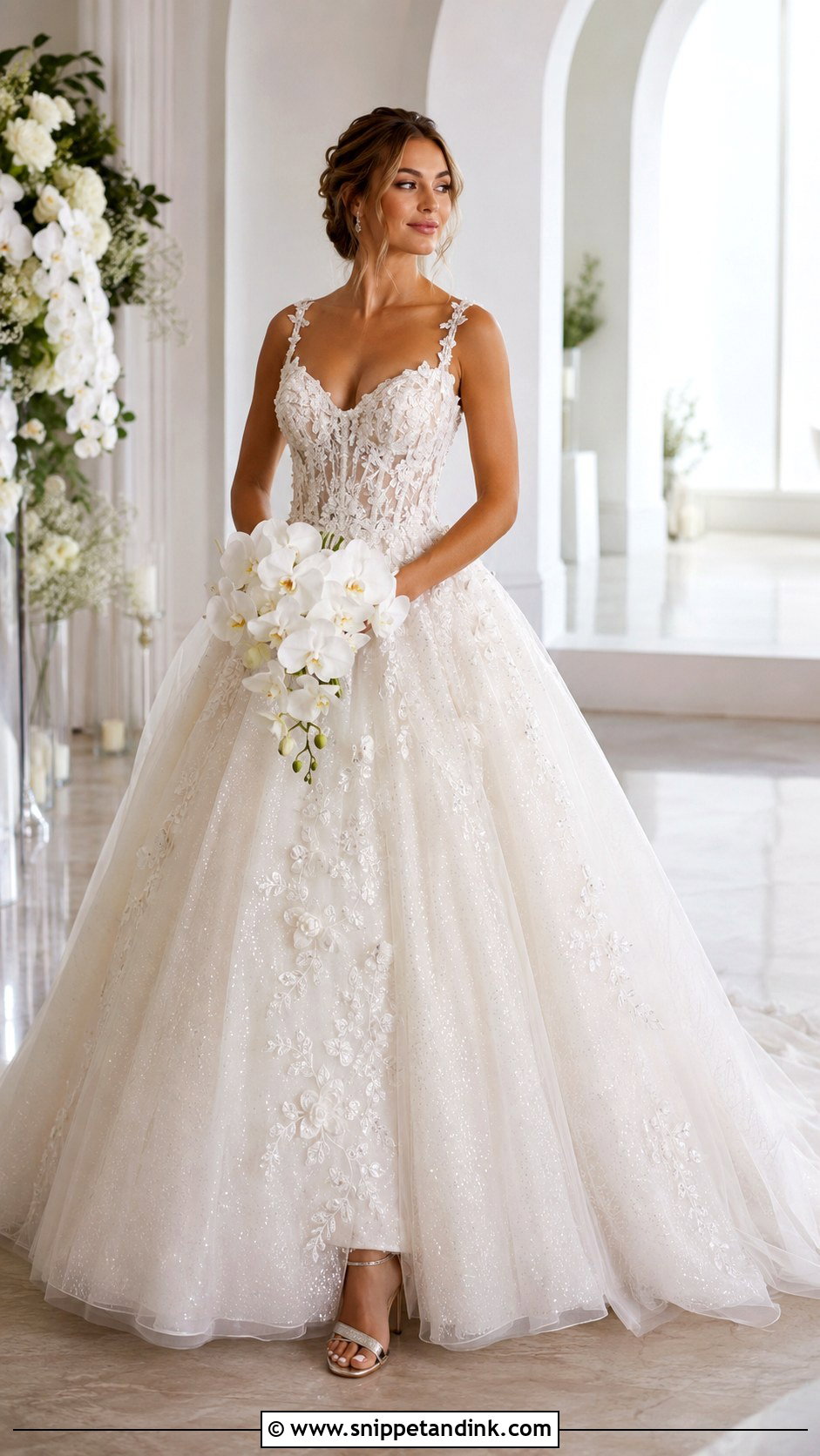 Eddy K Beaded Tulle Ball Gown - Snippet and Ink - 20 Eddy K Wedding Dress Ideas