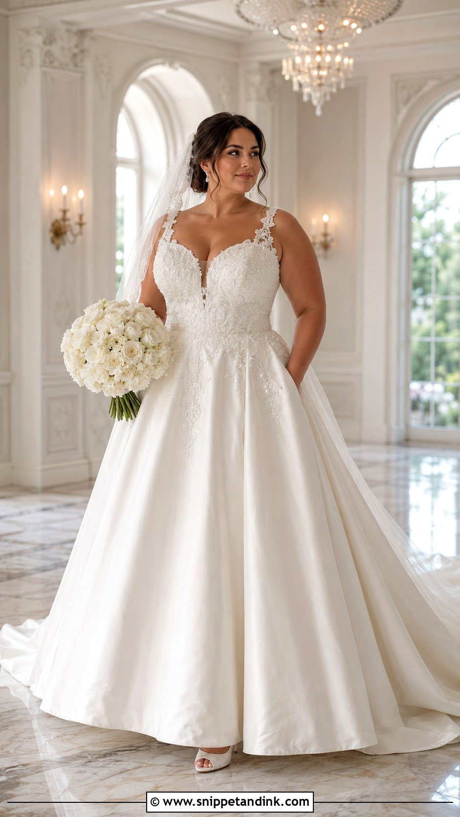 Eddy K Curvy Lace Ball Gown - Snippet and Ink - 20 Eddy K Wedding Dress Ideas