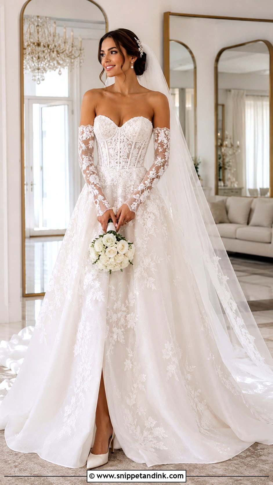 Eddy K Detachable Sleeve Wedding Dress - Snippet and Ink - 20 Eddy K Wedding Dress Ideas