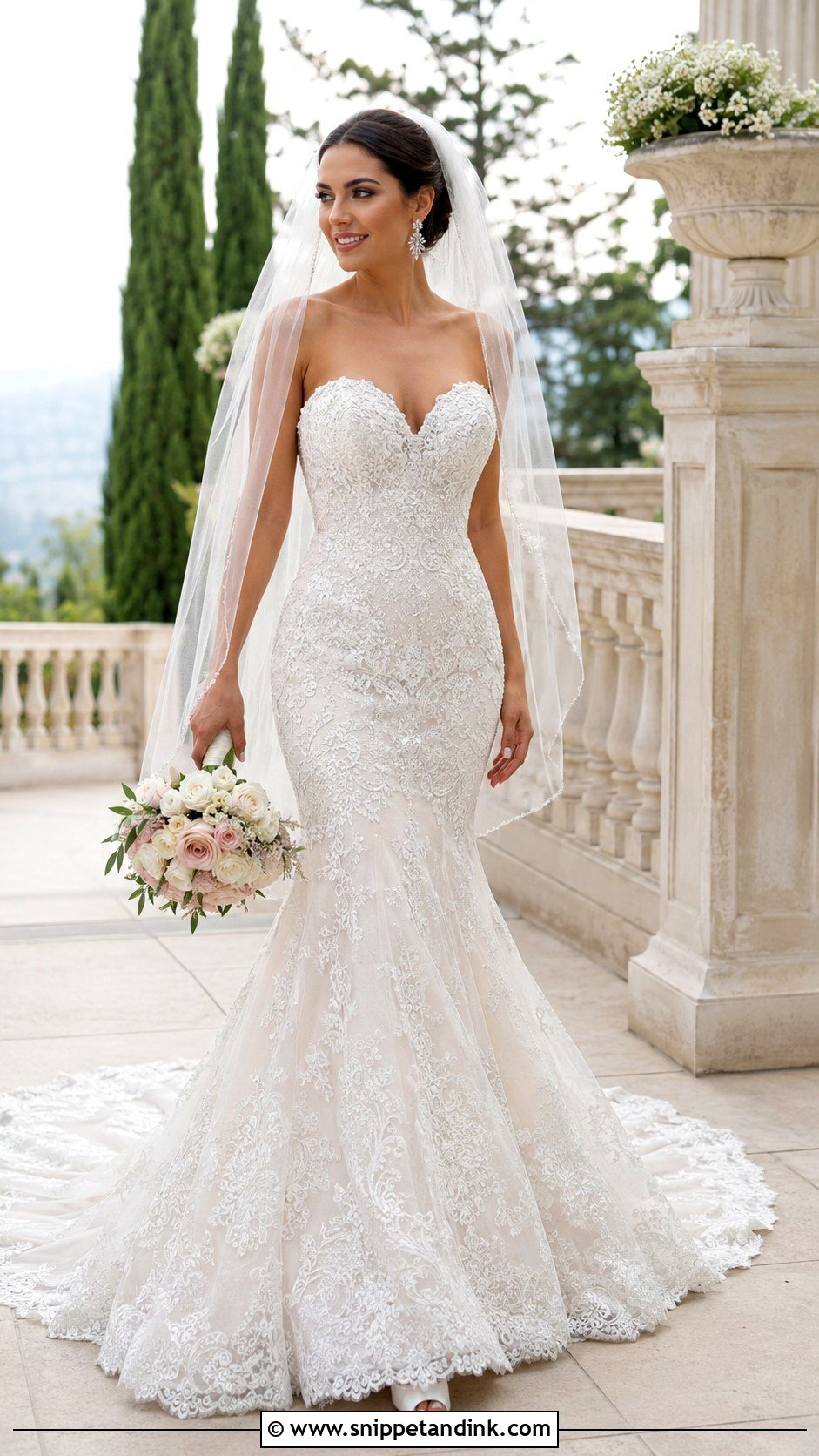 Eddy K Lace Mermaid Wedding Dress - Snippet and Ink - 20 Eddy K Wedding Dress Ideas