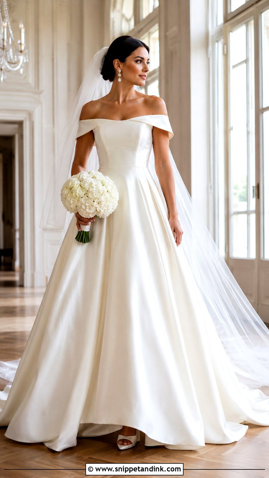 Eddy K Off Shoulder Ball Gown - Snippet and Ink - 20 Eddy K Wedding Dress Ideas