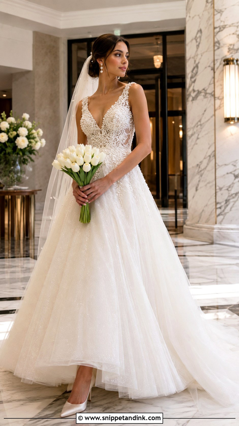 Eddy K Pearl Beaded Wedding Dress - Snippet and Ink - 20 Eddy K Wedding Dress Ideas