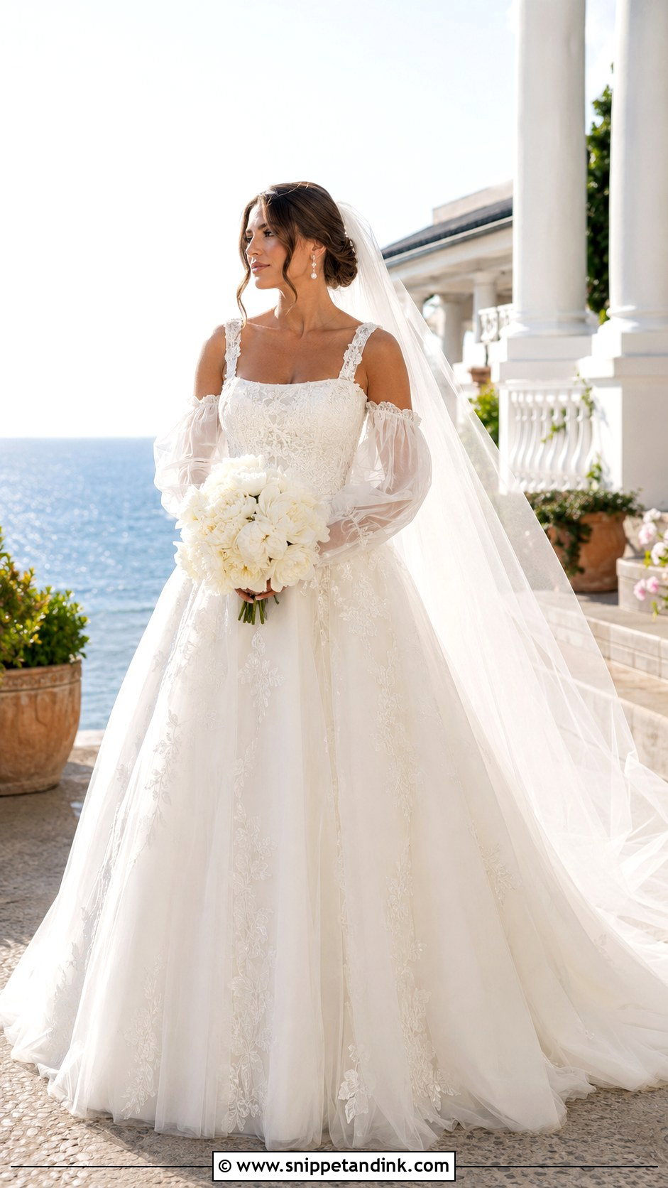 Eddy K Square Neck Wedding Dress - Snippet and Ink - 20 Eddy K Wedding Dress Ideas