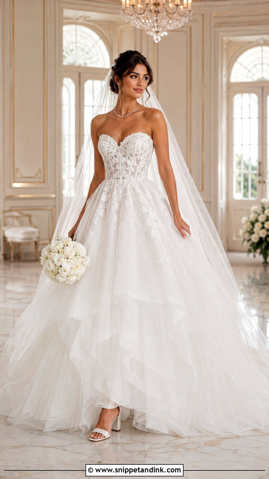 Eddy K Strapless Sweetheart Ball Gown - Snippet and Ink - 20 Eddy K Wedding Dress Ideas
