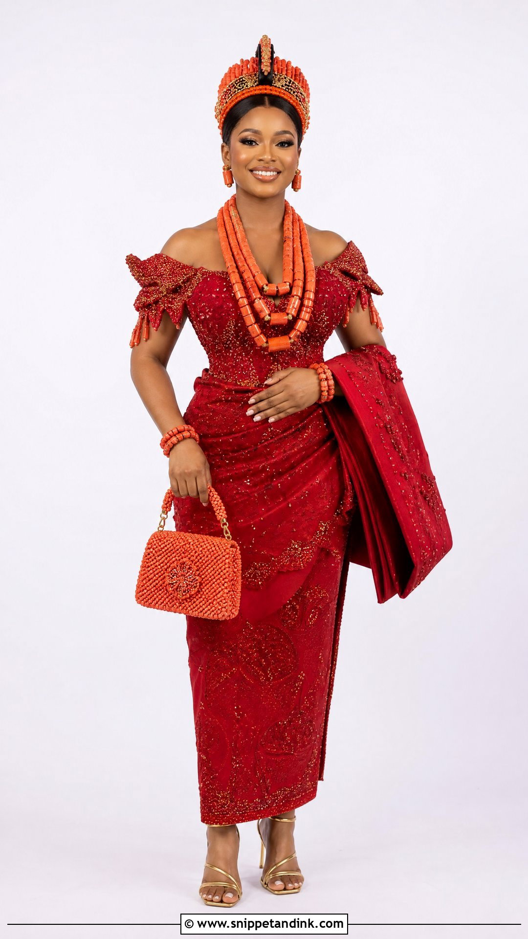Edo Bride Beaded Handbag Outfit - Snippet and Ink - 25 Edo Bride Outfit Ideas