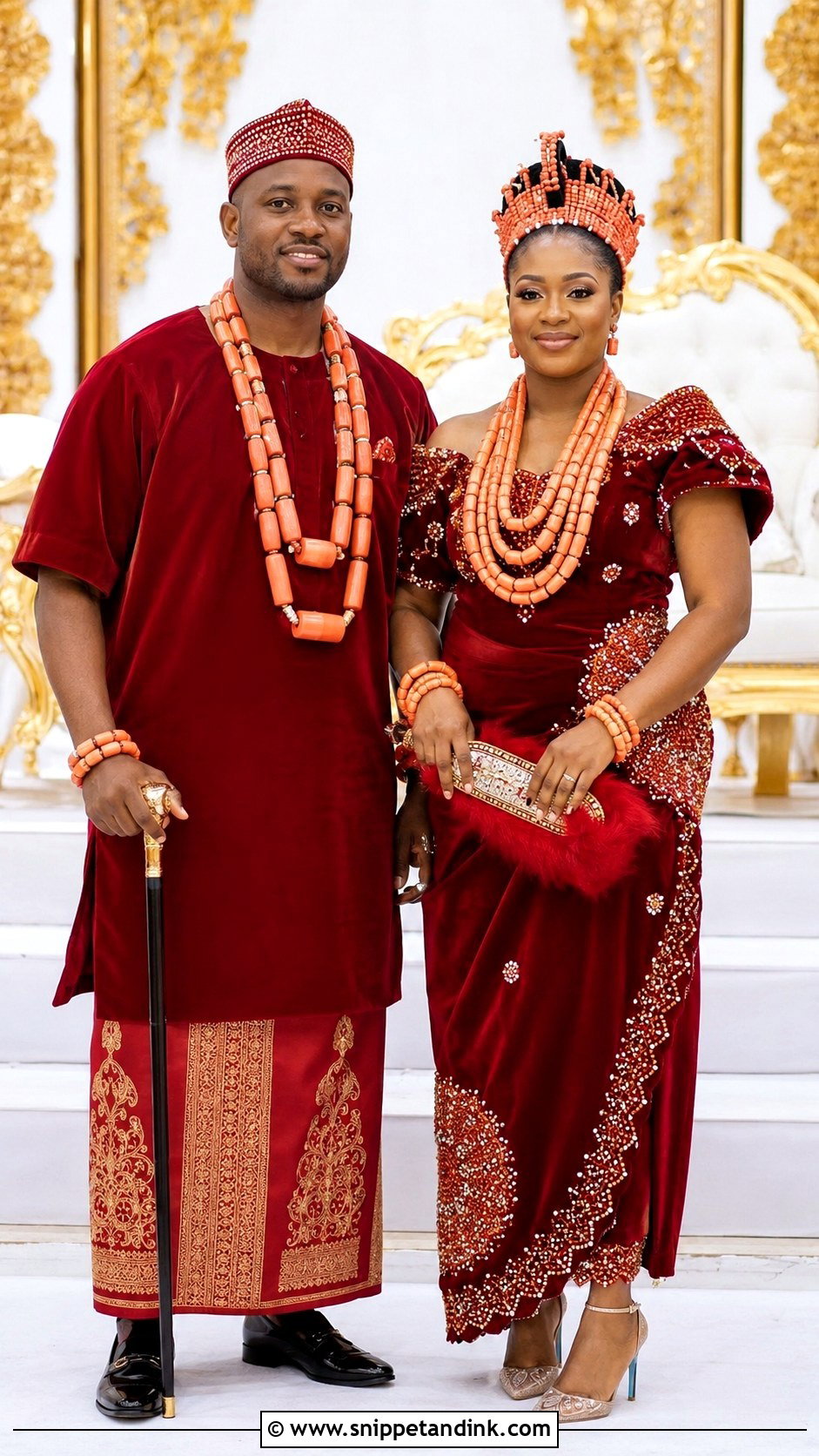Edo Coral Bead Traditional Marriage Attire - Snippet and Ink - 25 Traditional Marriage Attires in Nigeria Ideas