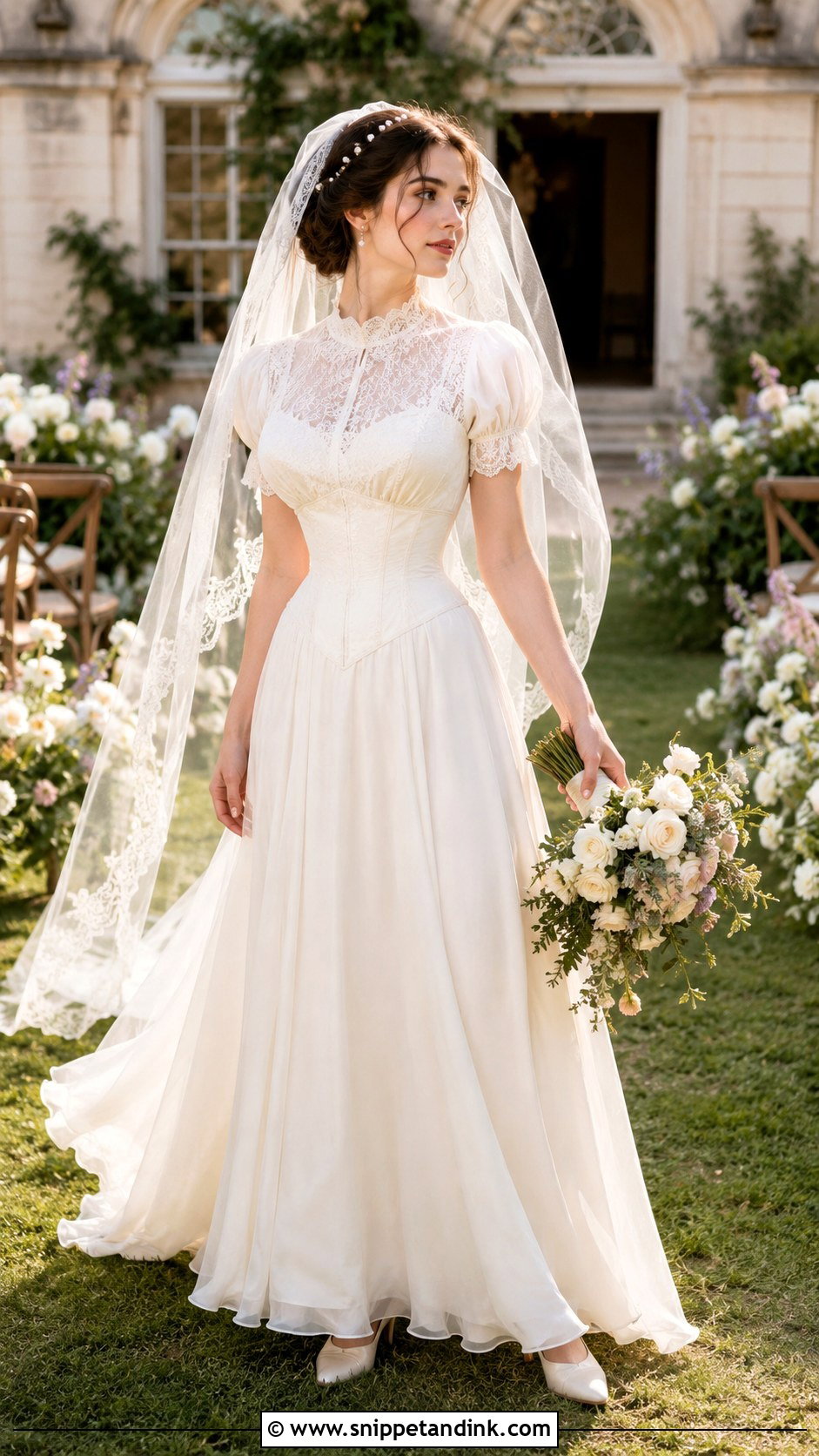 Edwardian Corset Wedding Dress - Snippet and Ink - 25 Vintage Corset Wedding Dress Ideas