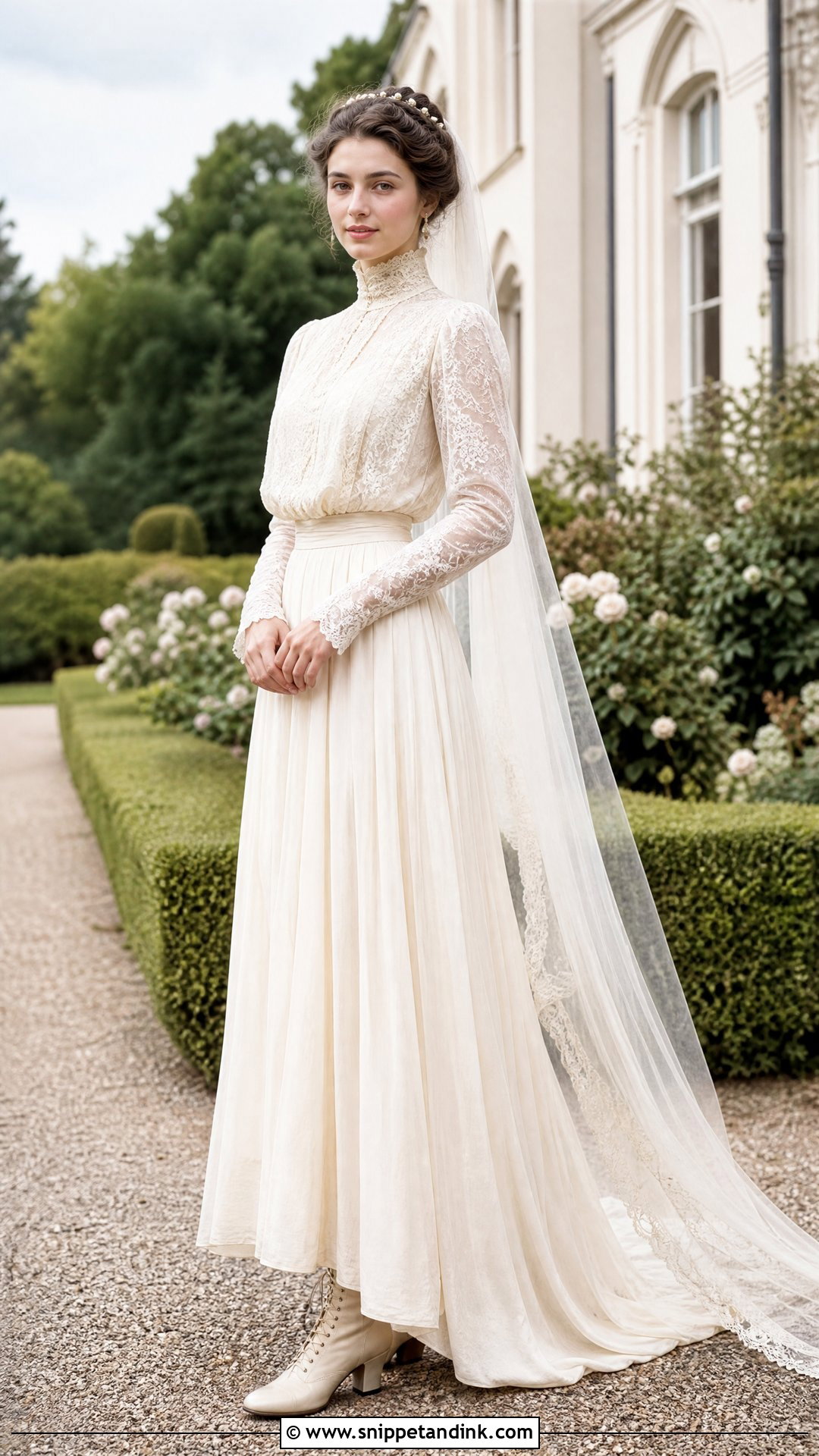 Edwardian High Neck Wedding Dress - Snippet and Ink - 25 Old Fashioned Wedding Dress Ideas
